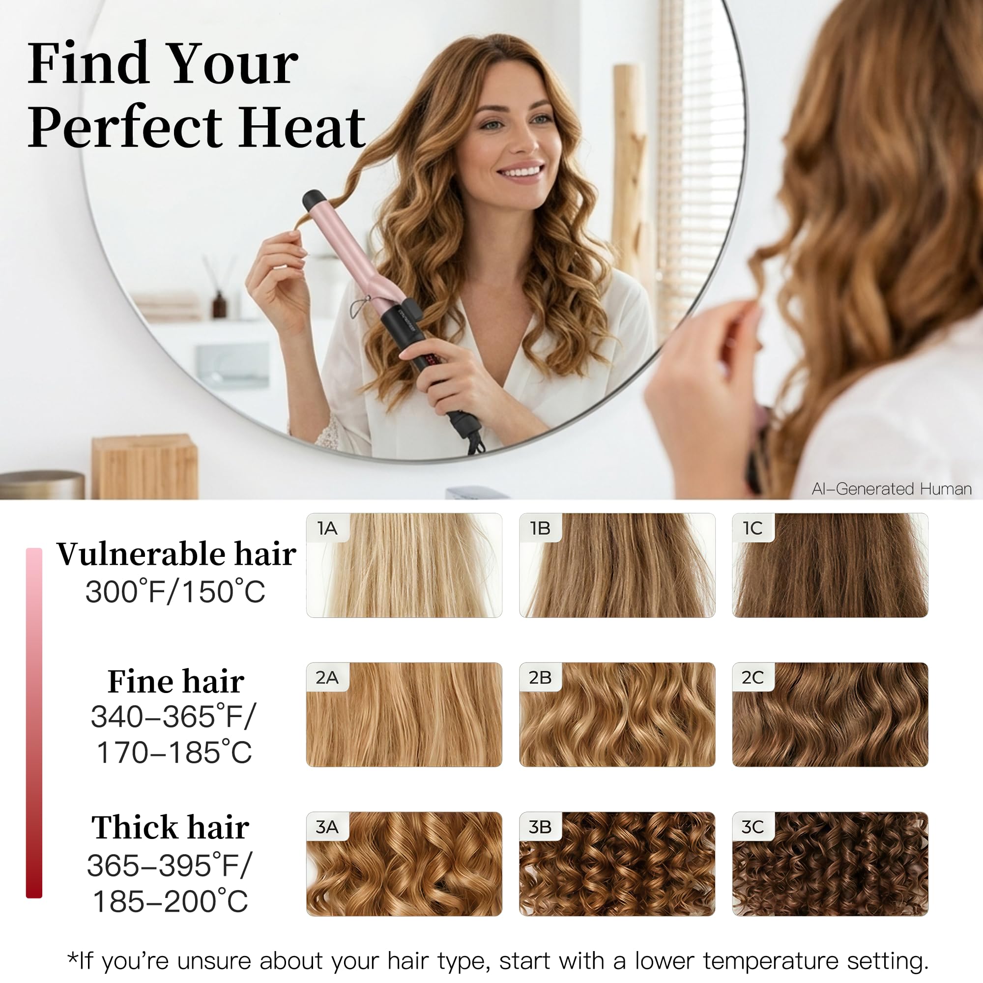 Unlock Your Hair's Potential with MegaWise Pro: 1 1/4 inch Ceramic Barrel, 60s Fast Heating, Anti-Scald Grip, and Complete Styling Kit for Effortless Glamour!