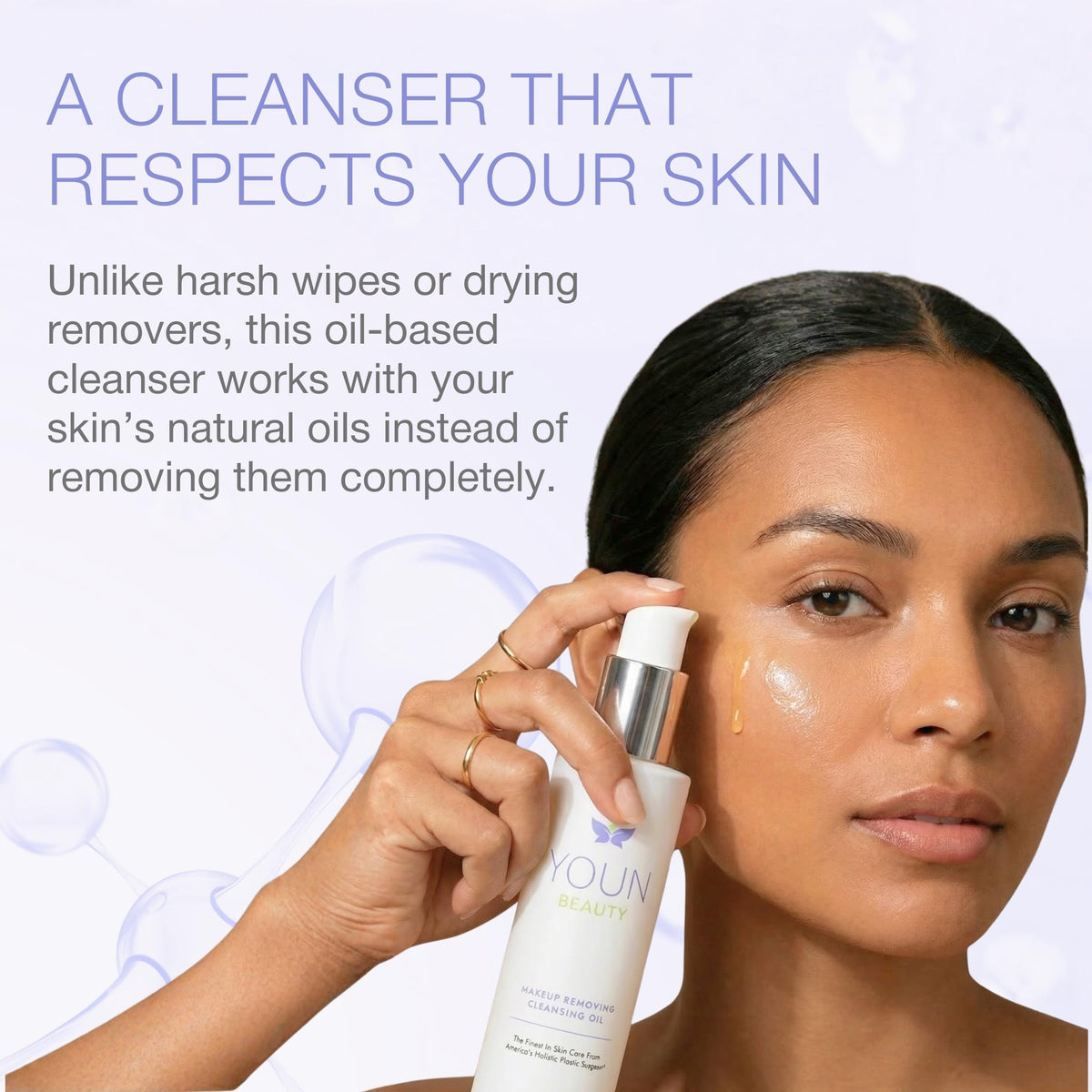 YOUN Beauty Makeup Removing Cleansing Oil by Holisitic - YOUN Beauty Official Imagery - 6