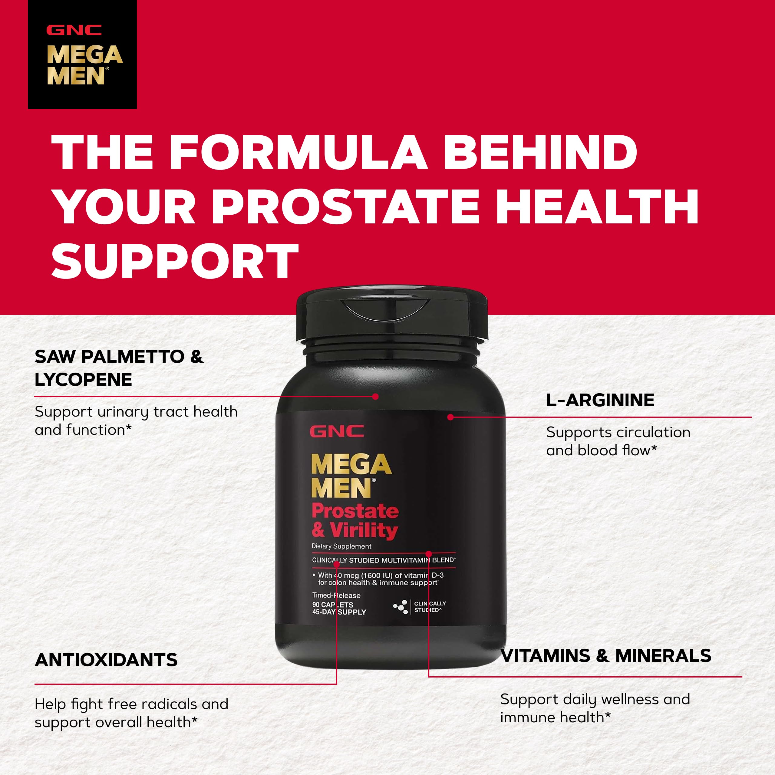 GNC Mega Men Prostate & Virility Multivitamin for Men, 90ct