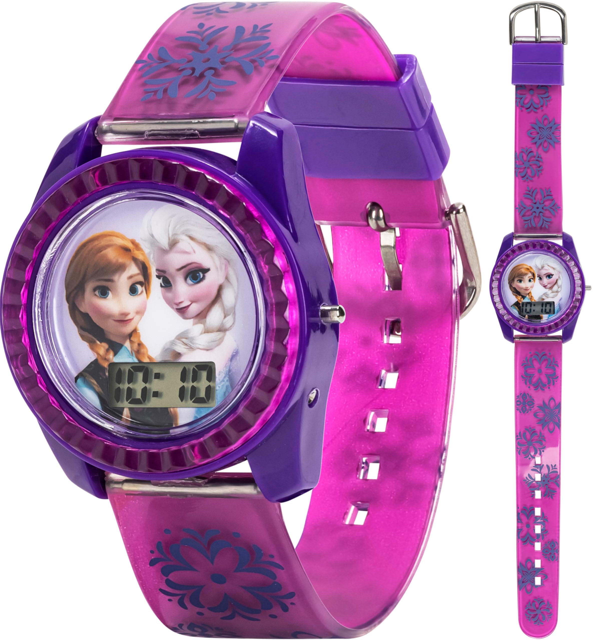 Accutime Disney Frozen Kids Digital Watch – Anna & Elsa LCD Timepiece, - View 1
