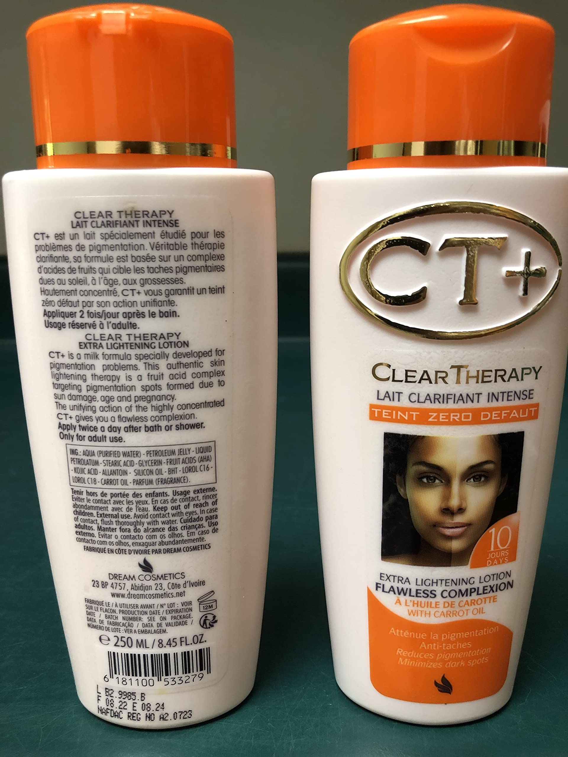 CT+ Clear Therapy Extra Lightening Lotion with Carrot Oil 250ml - CT+ Clear Therapy Official Product View 6