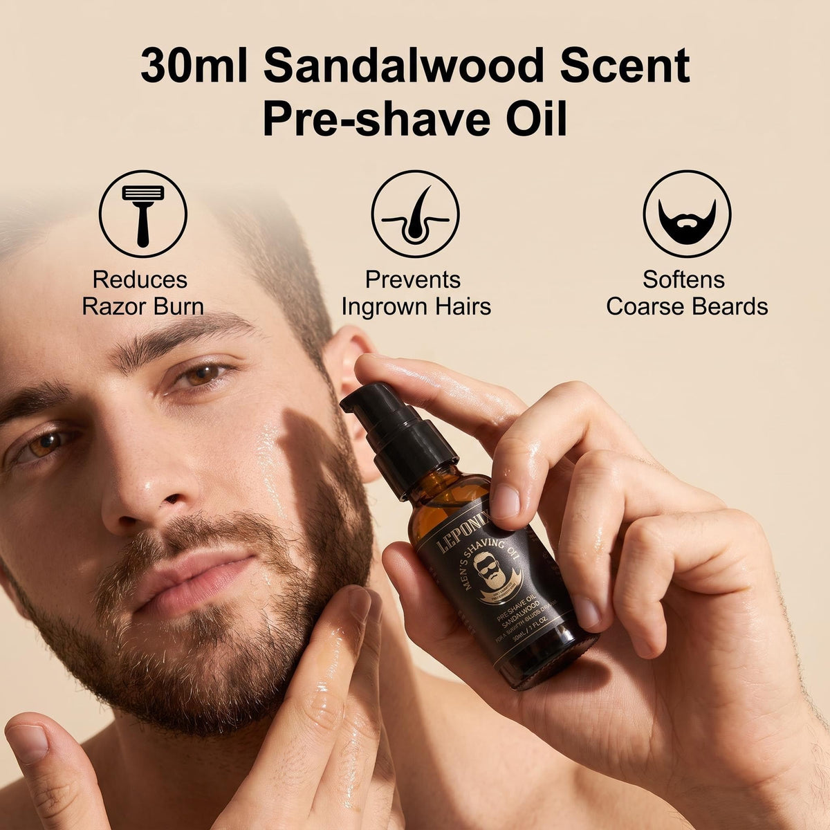 Shaving Kit for Men with Straight Razor Shaving Brush and - LEPONIX Official Imagery - 3