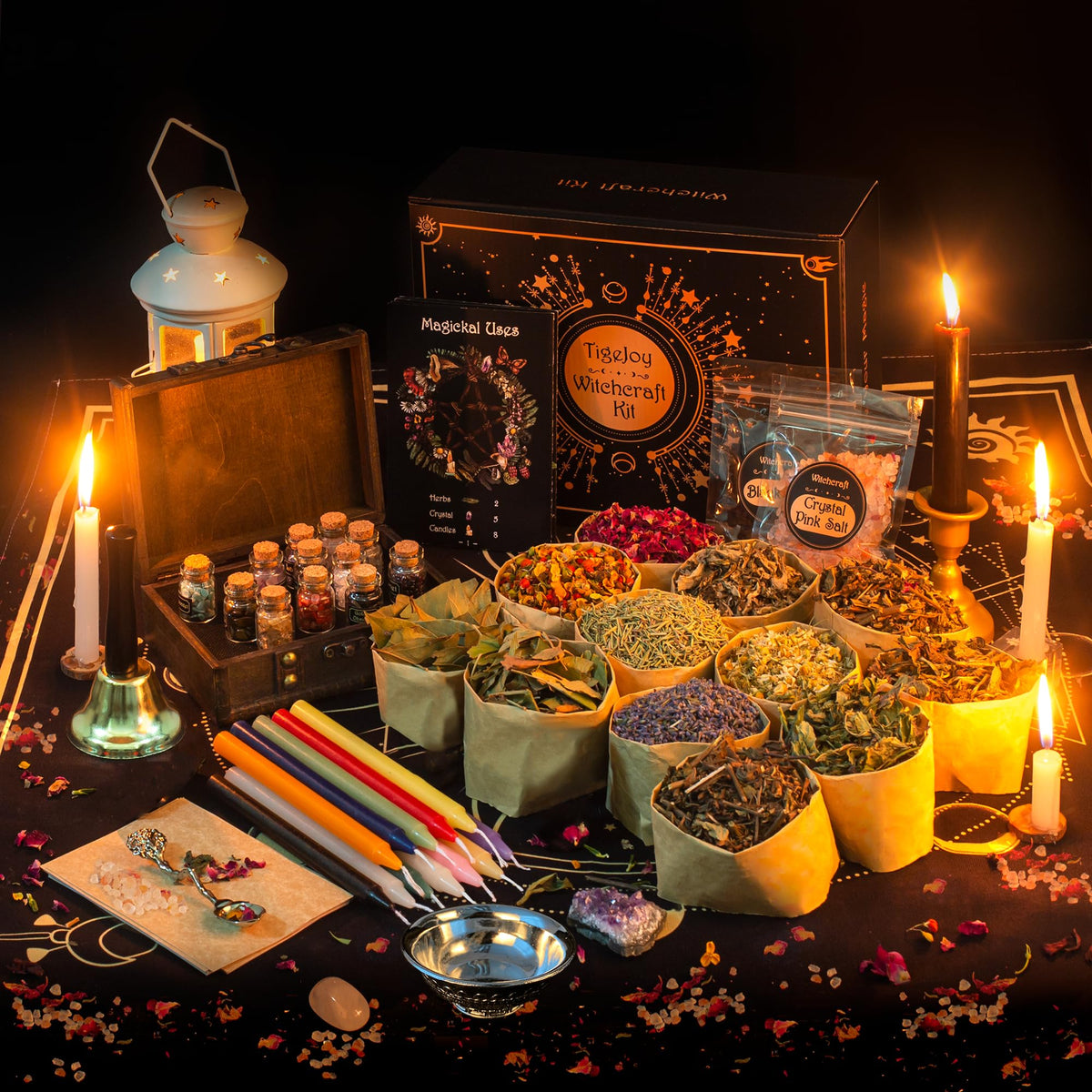 TigeJoy Witchcraft Supplies Witch Stuff Spell Kit 60PCS - TigeJoy Official Imagery - 3