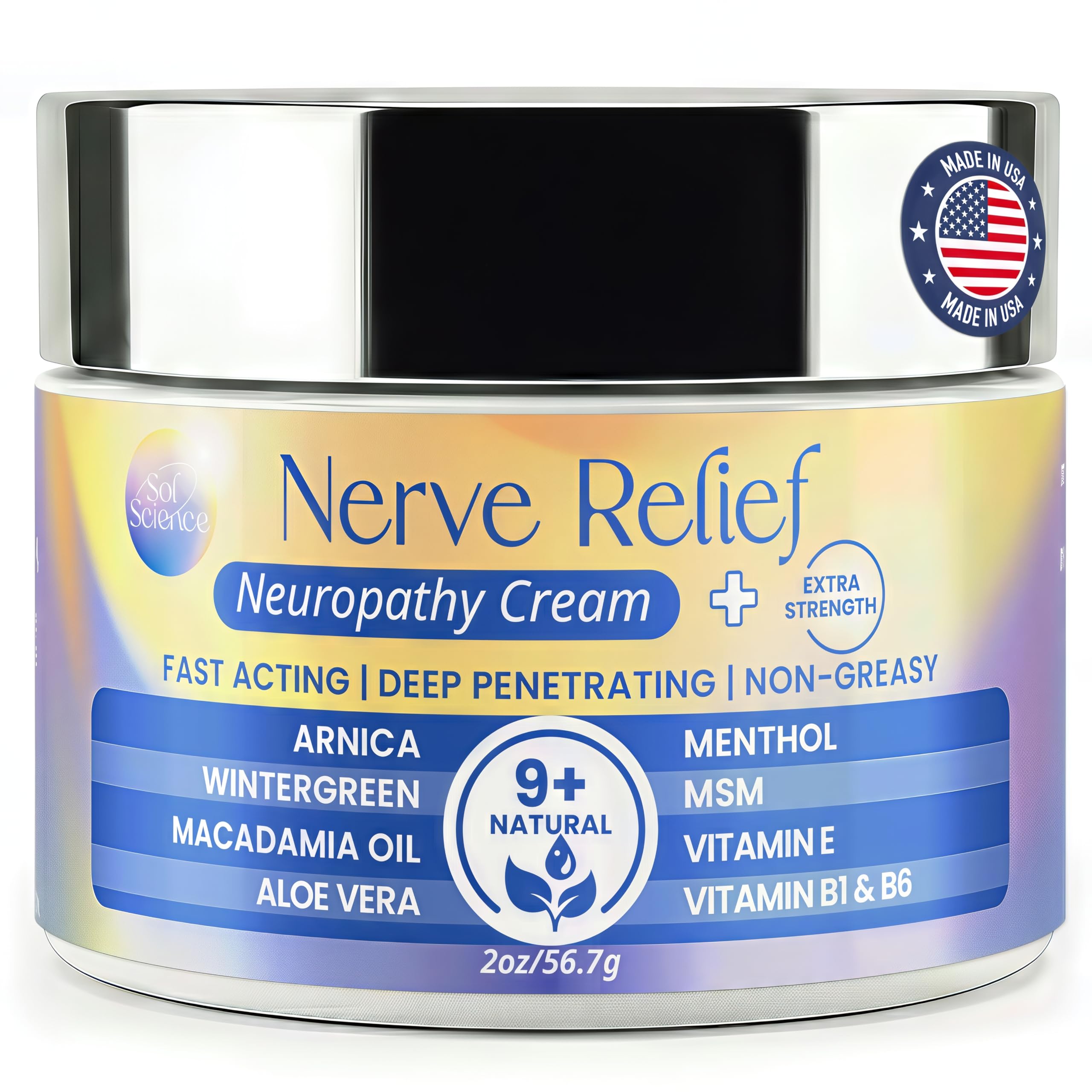 Purple Canyon Nerve Cream for Neuropathy Feet & Legs 2 oz