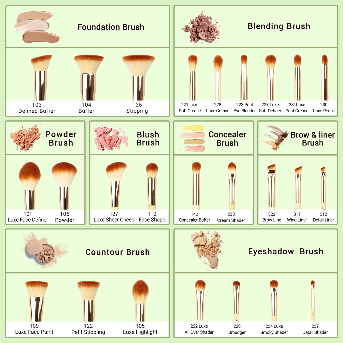Jessup Makeup Brushes Set Professional for Foundation - Jessup Official Imagery - 6