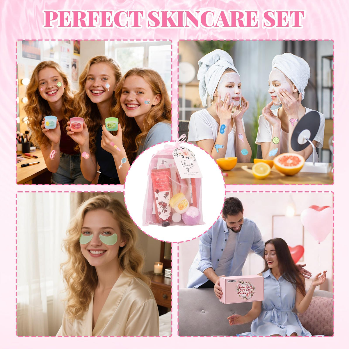 90PCS Spa Party Supplies for Girls Sleepover Party Supplies - MUREND Official Imagery - 7