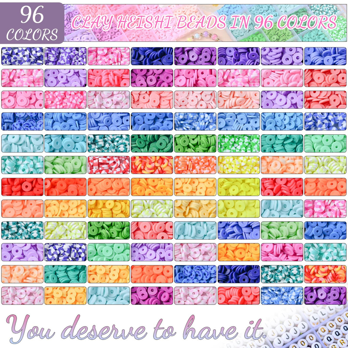 wuzoe Friendship Bracelet Kit 16888pcs 96 Colors Polymer - wuzoe Official Imagery - 3