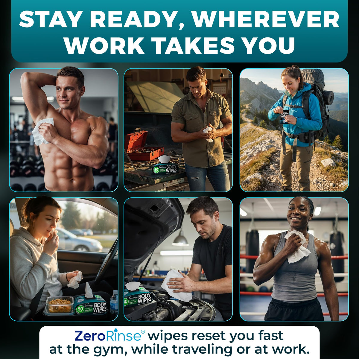 XL Body Wipes for Men - Dura Cleanse Official Imagery - 3