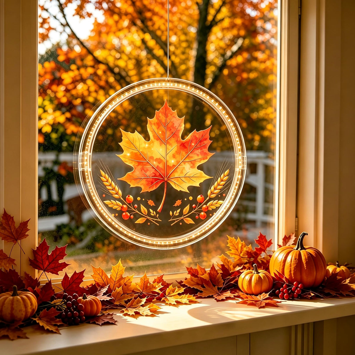 3 Pack Rechargeable Fall Decor Window Lights 4 6 12H Timer - YTKIH Official Imagery - 5