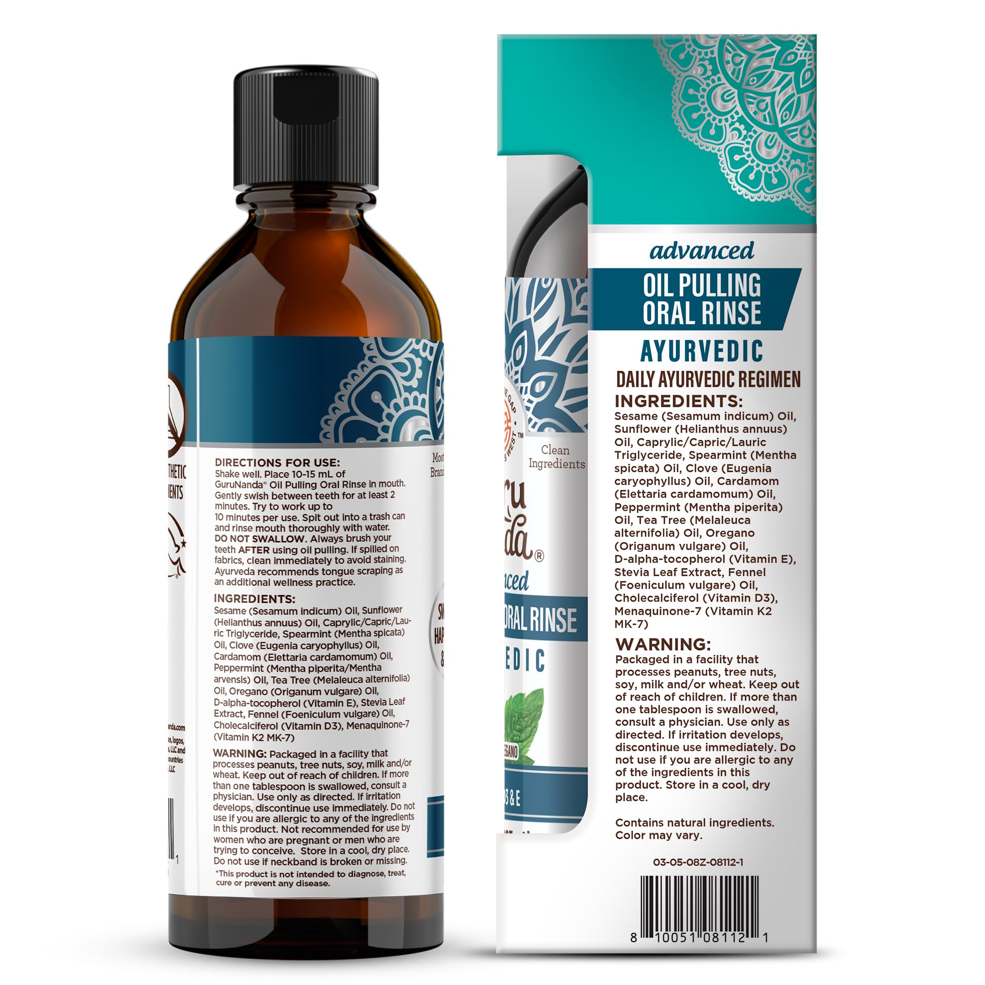 GuruNanda Advanced Oil Pulling Mouthwash with Oregano Oil & Sesame Oil - View 10