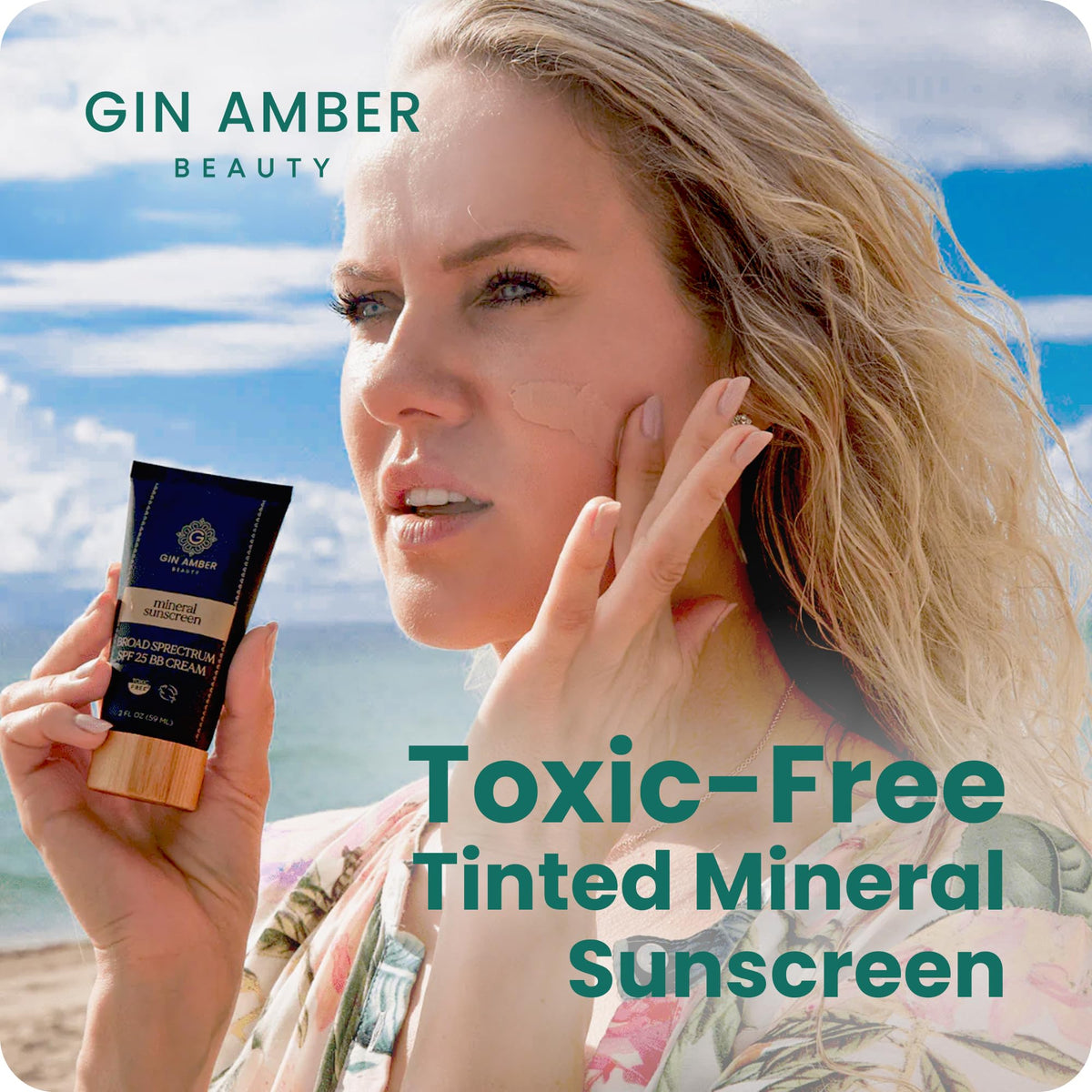 Gin Amber Beauty Mineral Tinted SPF 25 - Gin Amber Beauty LLC Official Imagery - 3