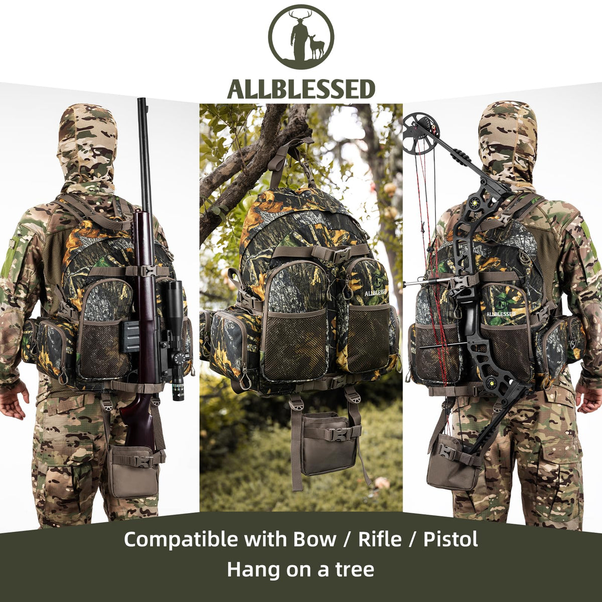 Hunting Backpack for Men Hunting Gear Day Pack for Rifle Bow - ALLBLESSED Official Imagery - 3