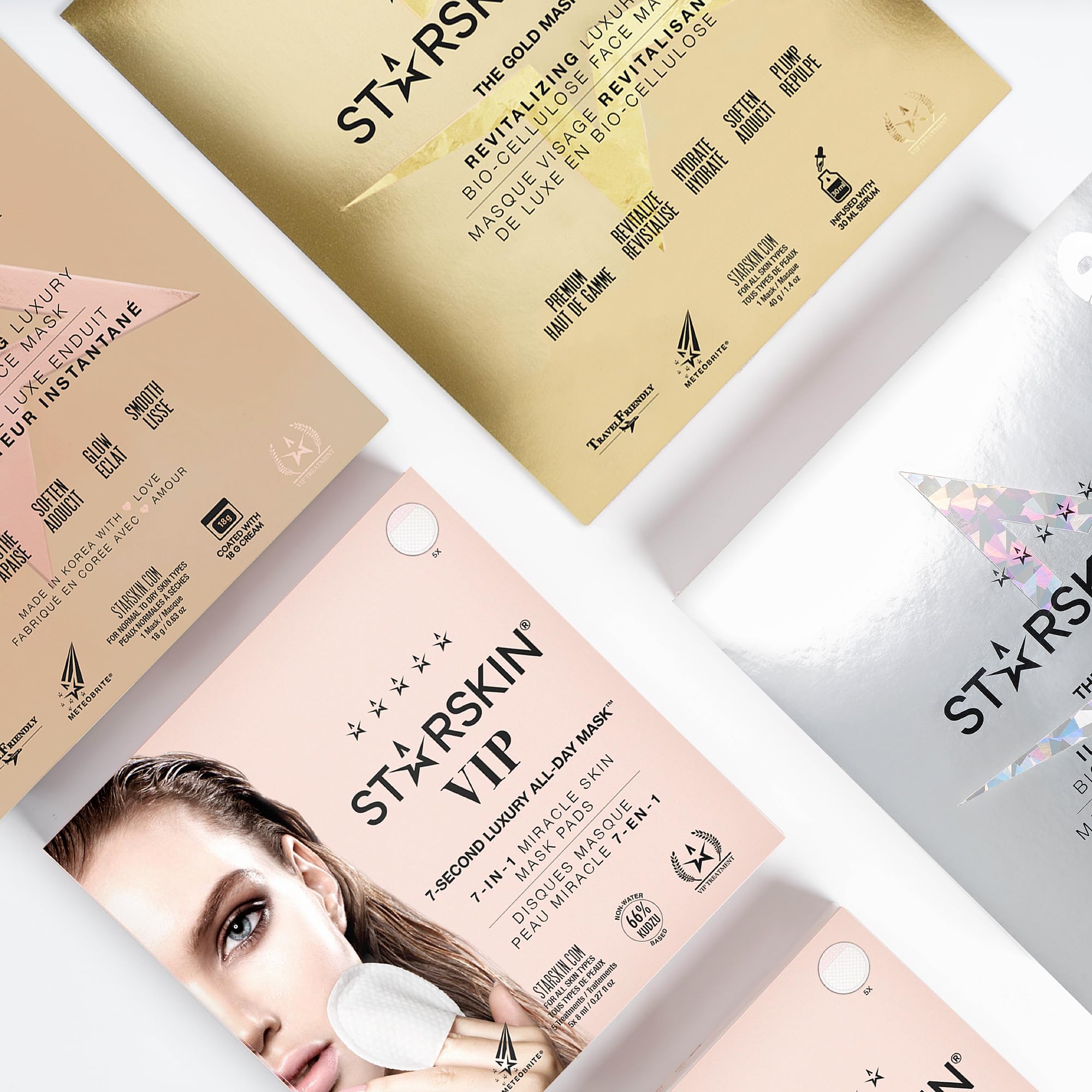 STARSKIN 7 Seconds All-Day Mask 5 Pads, 7-in-1 Facial Korean - STARSKIN