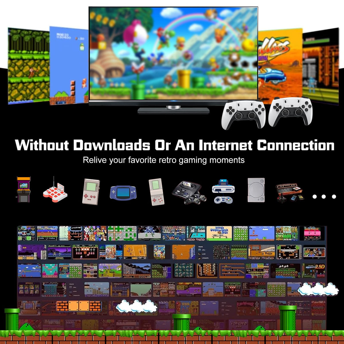 New Retro Game Console Classic Video Games with 4K HDMI 20 - Plestudent Official Imagery - 4
