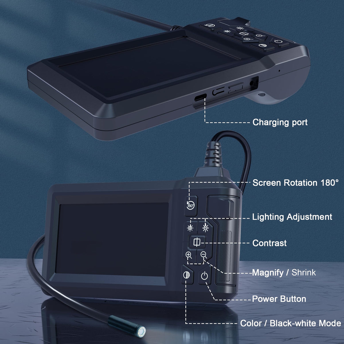 Endoscope Camera with Light Borescope Camera with 4 3 IPS - COOVIE Official Imagery - 8