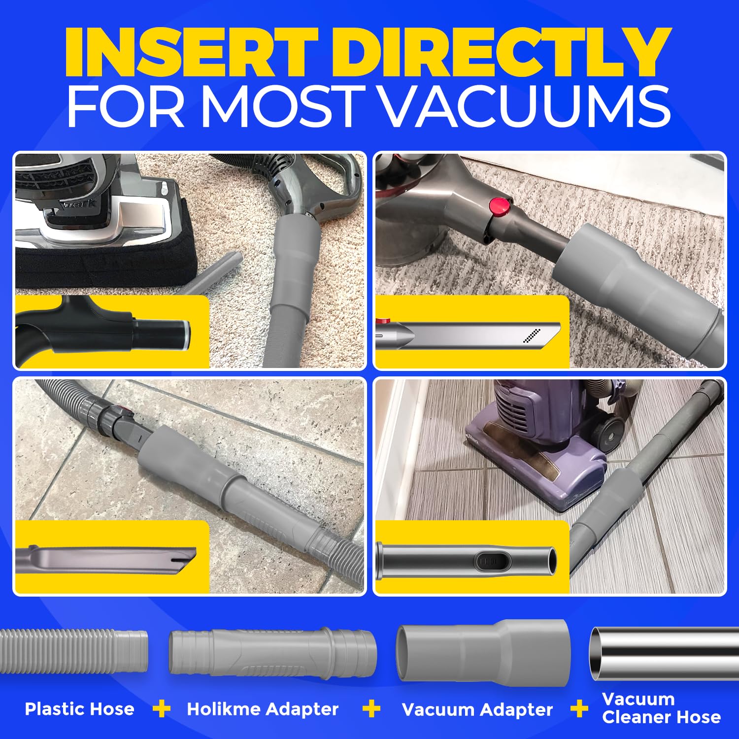 Holikme Dryer Vent Cleaner Kit 2Pack - Lint Vacuum Attachment & B by Holikme - Angle View 3