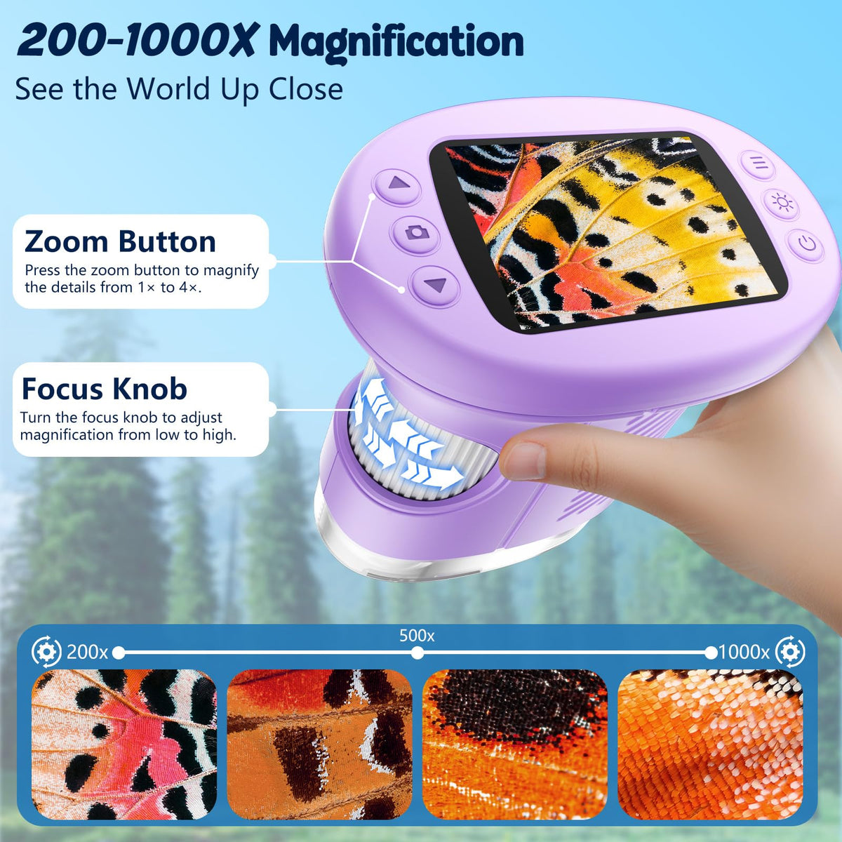 Odatay 2 4 4K 1000X Digital Kids Microscope with 32G Card 12 - Odatay Official Imagery - 6