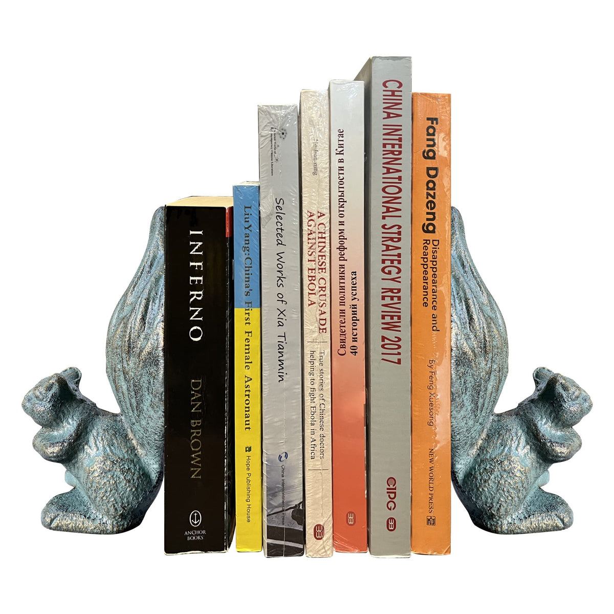 Cute Squirrel Cast Iron Bookends 2PCS Decorative Book - Livfodrm Official Imagery - 1