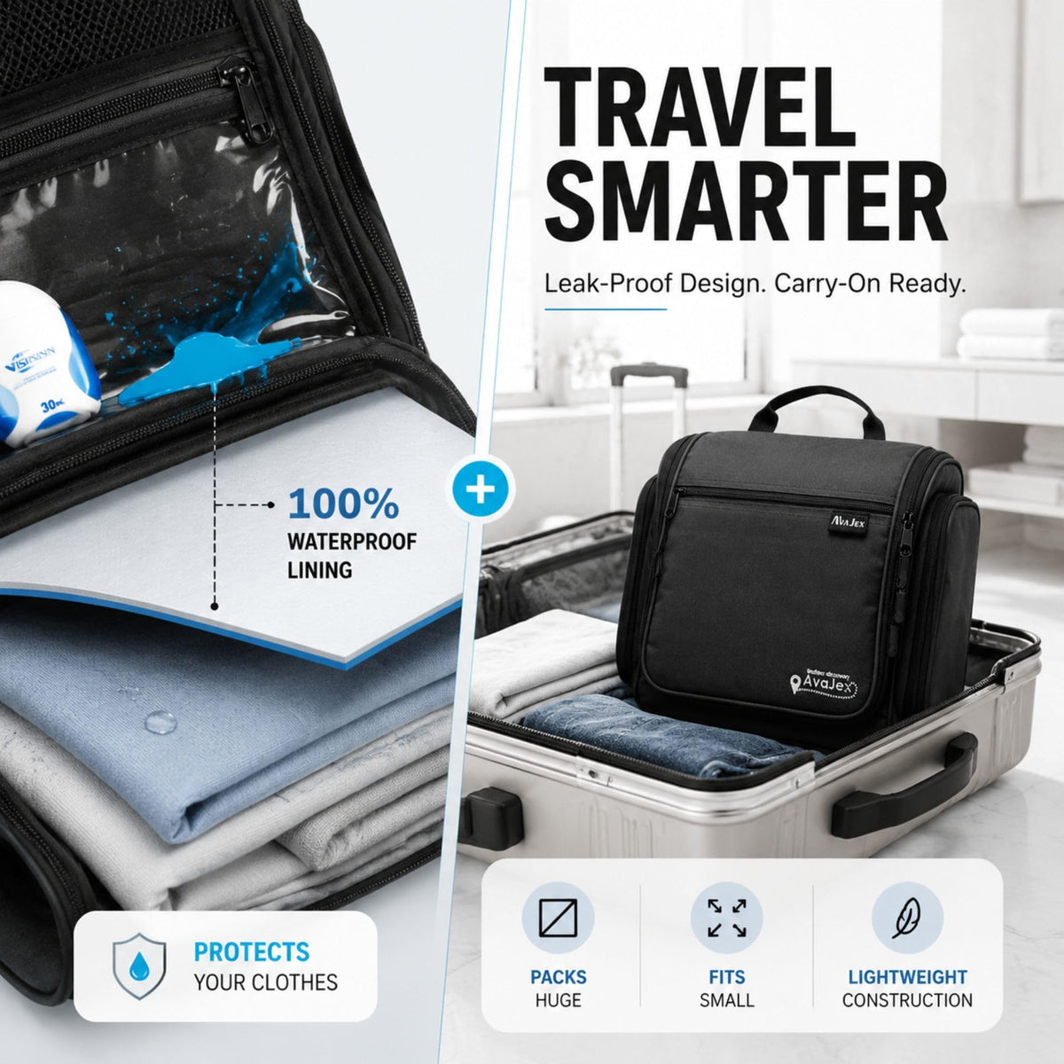 Travel Toiletry Bag for Men - AvaJex Official Imagery - 5
