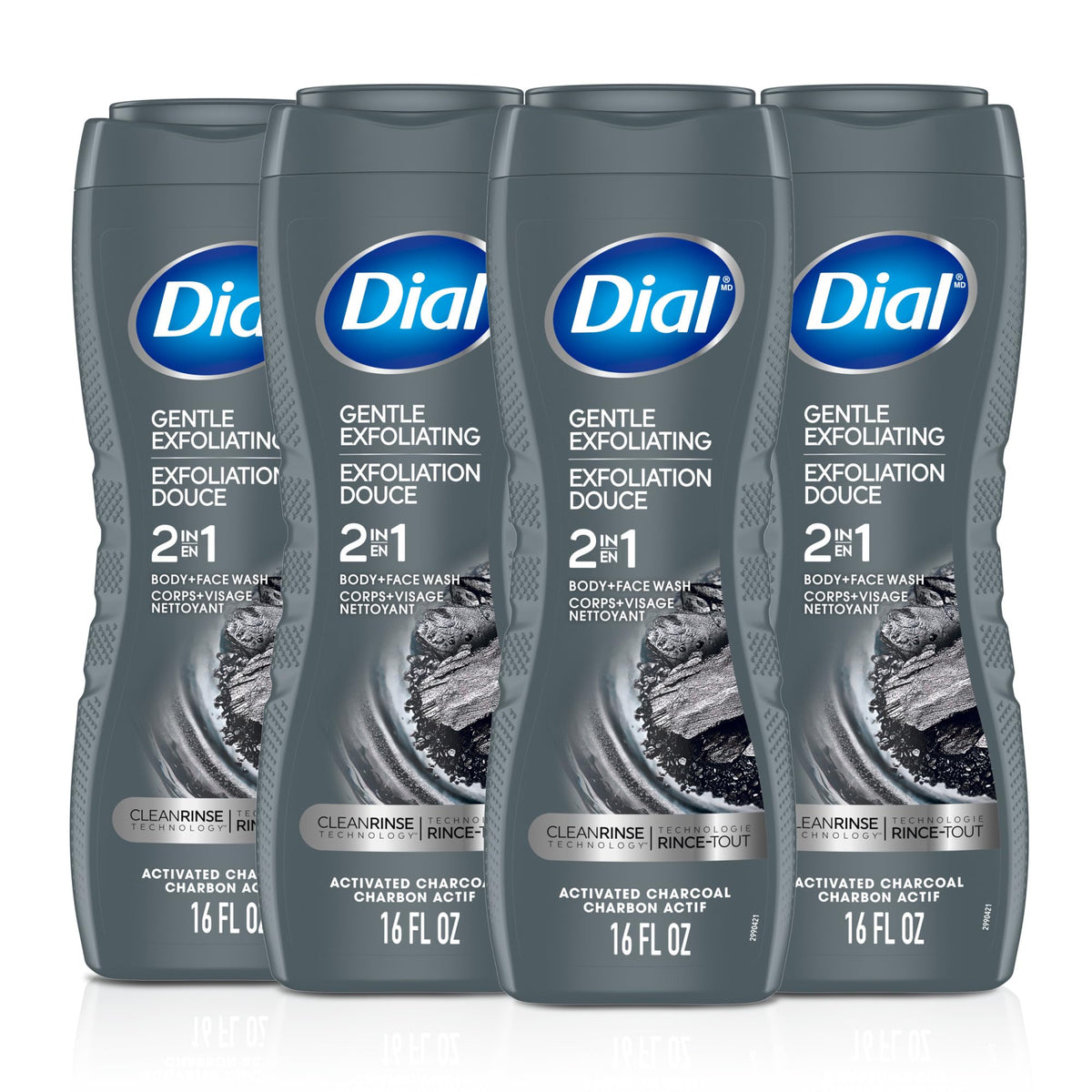 Dial Men 2 in 1 Body and Face Wash Activated Charcoal 16 Fl - Dial Official Imagery - 2