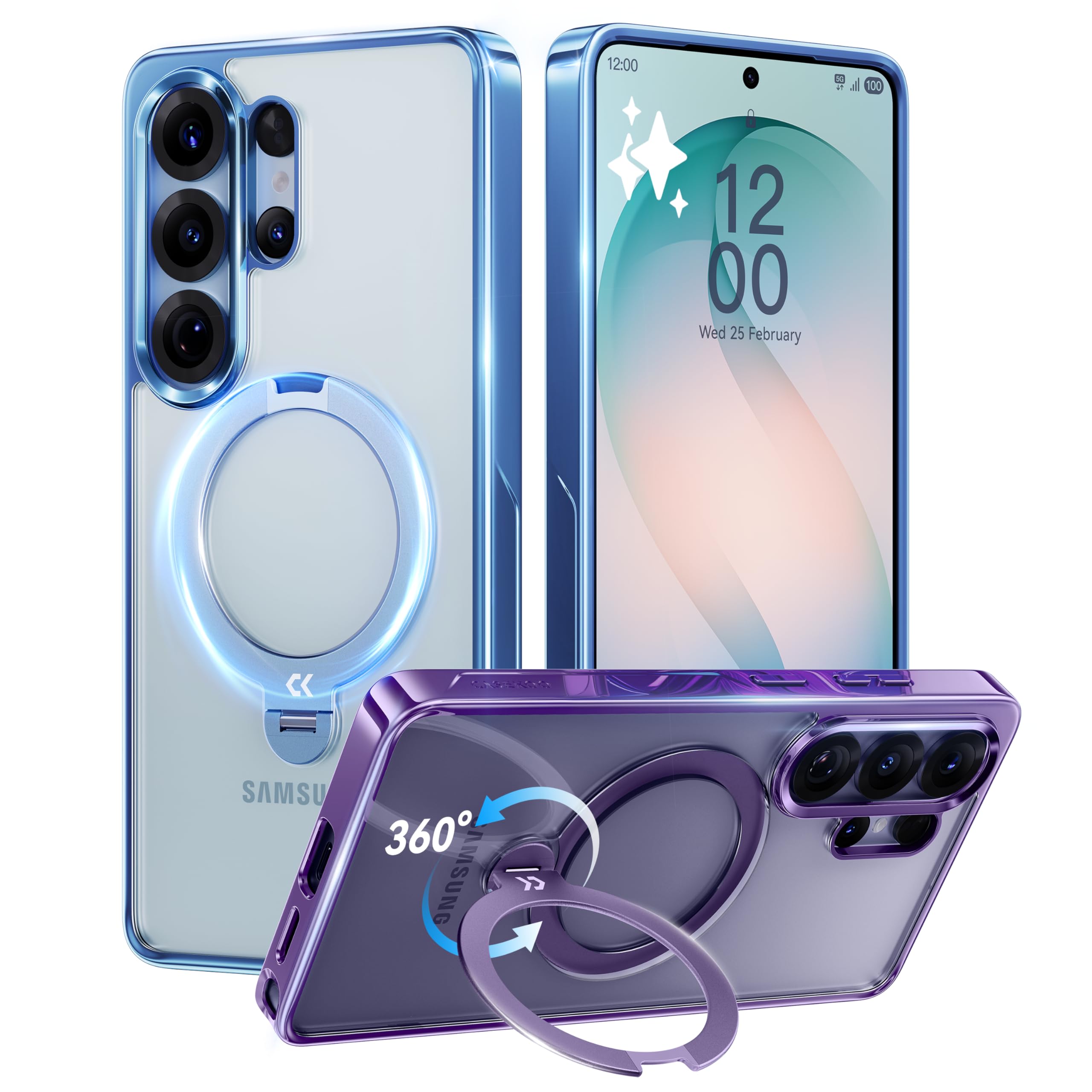 CASEKOO Glossy Blue 26U Case with 360 Spin Magnetic Stand - CASEKOO Official Imagery - 2