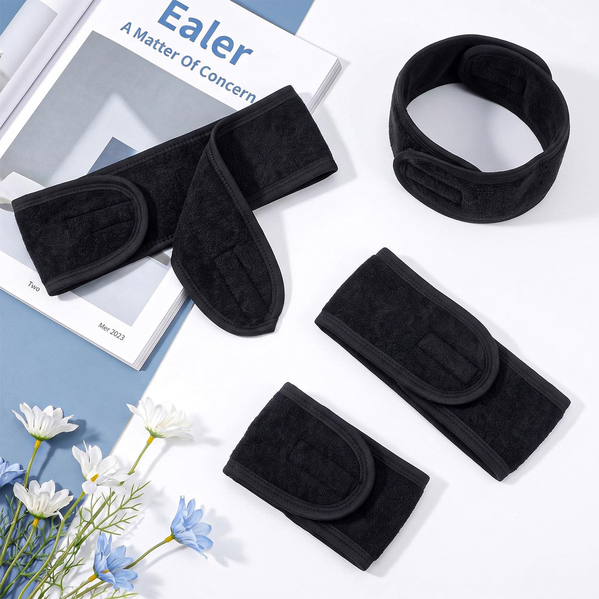 24 Pcs Spa Facial Headband Set Premium Cotton Esthetician - AojSup Official Imagery - 8