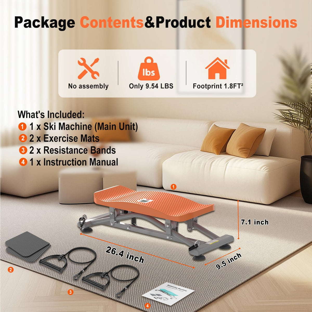 Ski Balance Board Rocking Stepper Ski Simulator for Home - HOTWAVE Official Imagery - 7