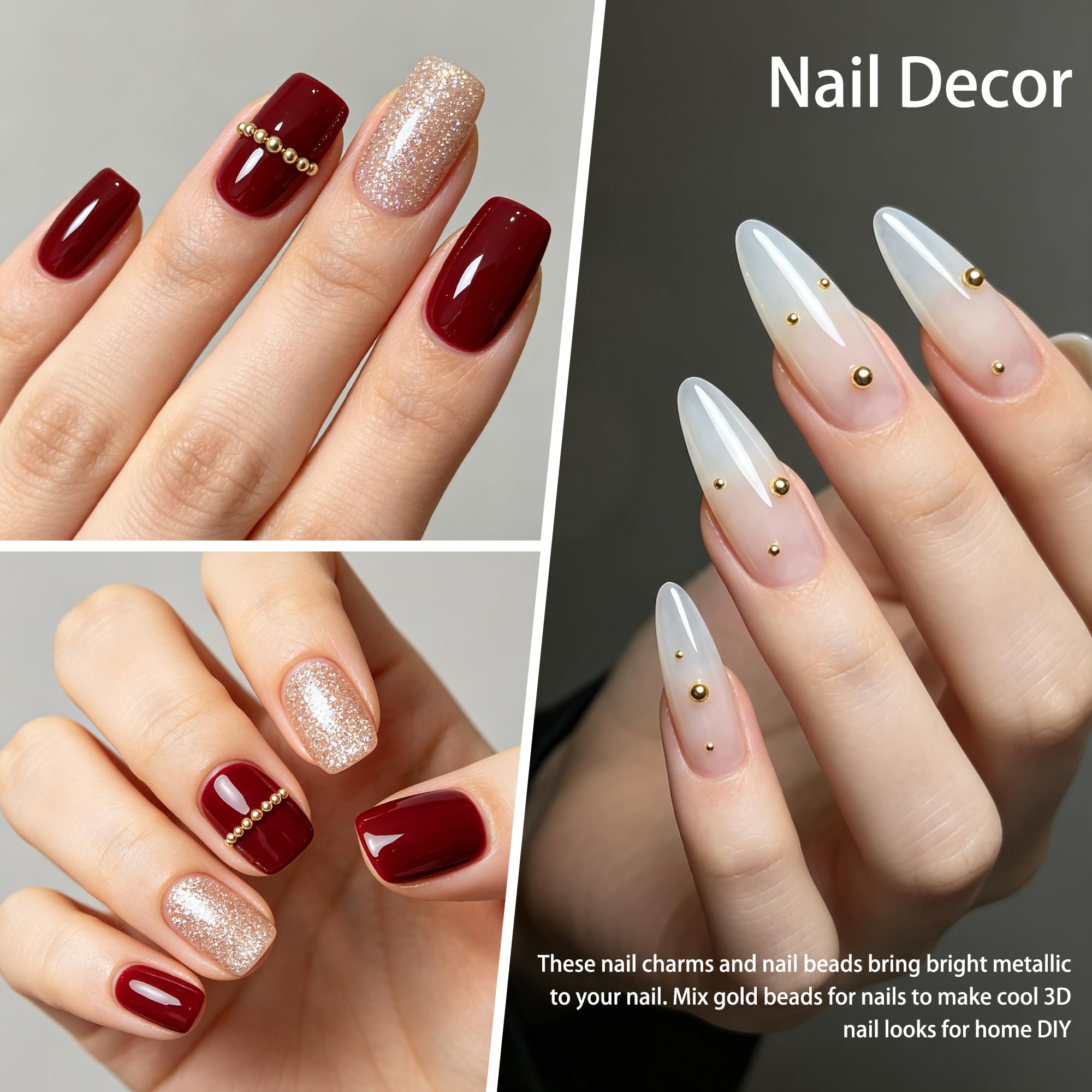 6‑Grid Nail Charms Set for DIY and Salon Nail Art