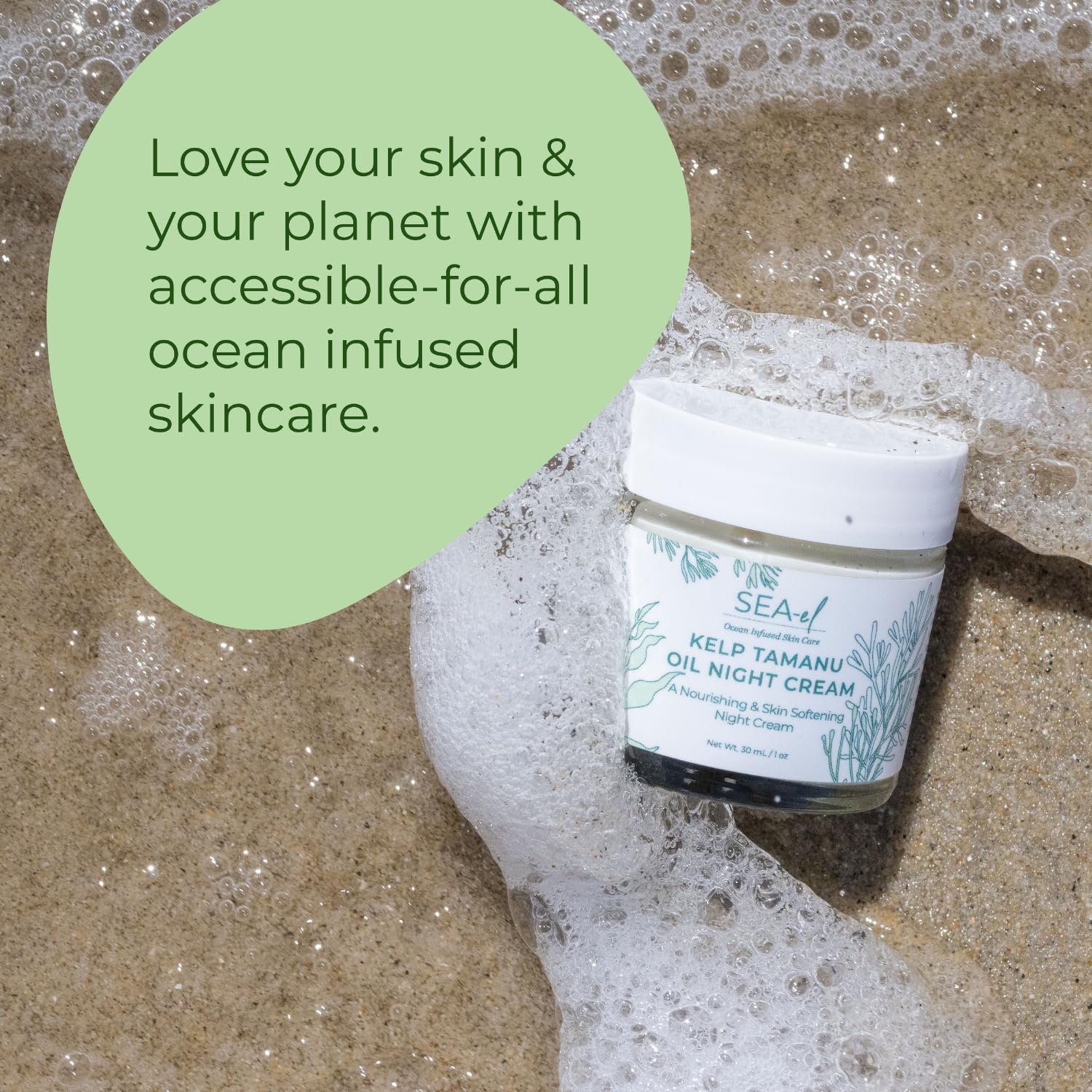 Sea El Kelp Tamanu Oil Night Cream Hydrating Face - Sea-El Official Imagery - 6