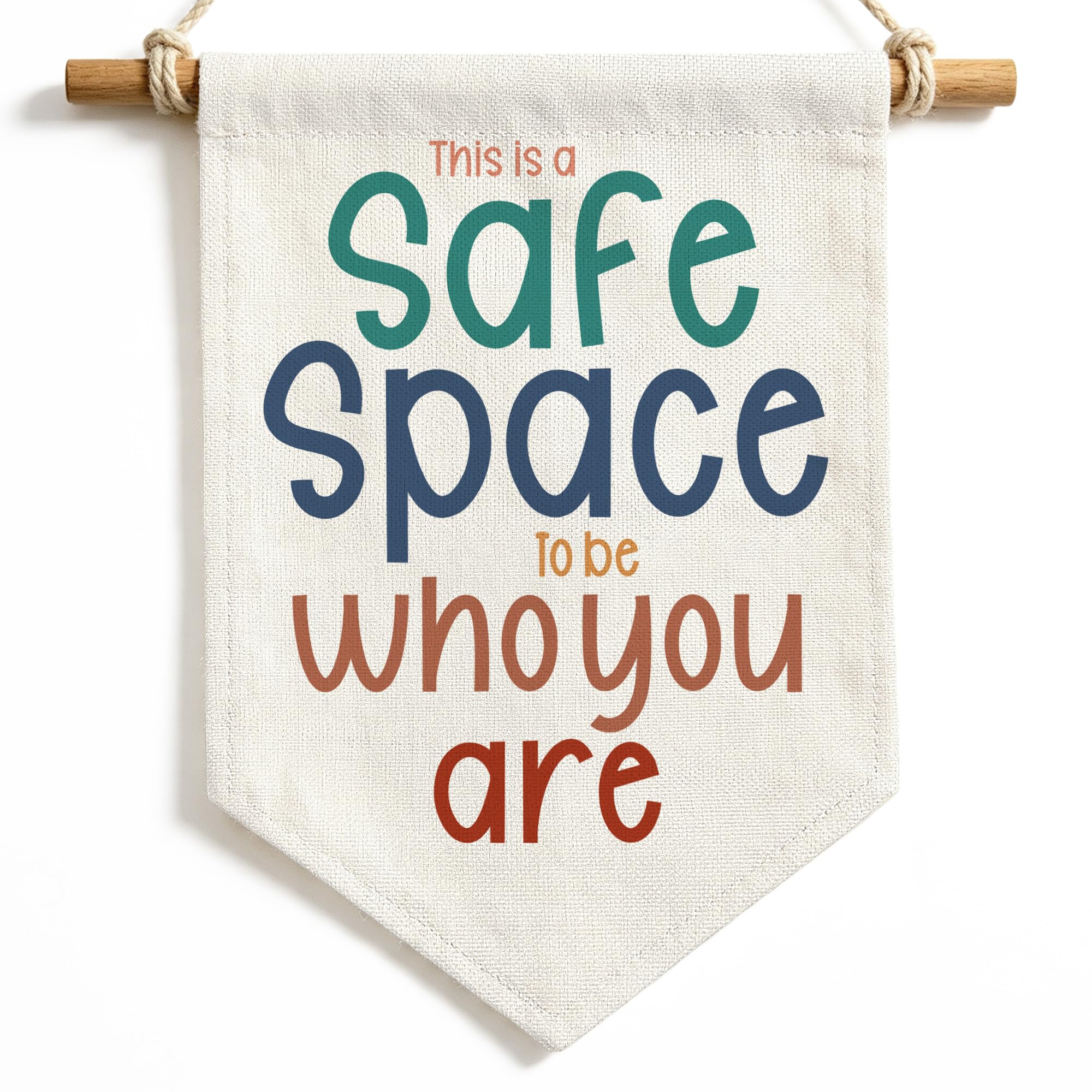 Therapy Office Safe Space Canvas Banner for Therapy Office Decor - Product Imagery