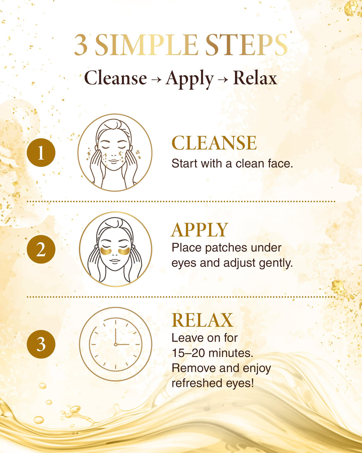 AICHUN BEAUTY 24K Gold Collagen Eye Mask Patches 100 Pack - AICHUN BEAUTY Official Imagery - 8