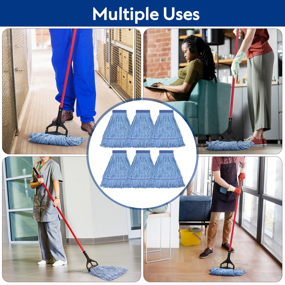 Matthew Cleaning Heavy Duty Mop Head Commercial Replacement - L Luke Supply Official Imagery - 6