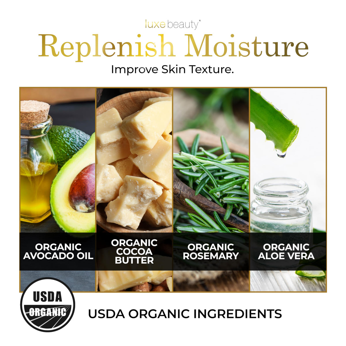Non Greasy Hyaluronic Acid Moisturizer for Face Neck Hands - LUXE Beauty Lash & Brow Growth Products Official Imagery - 5