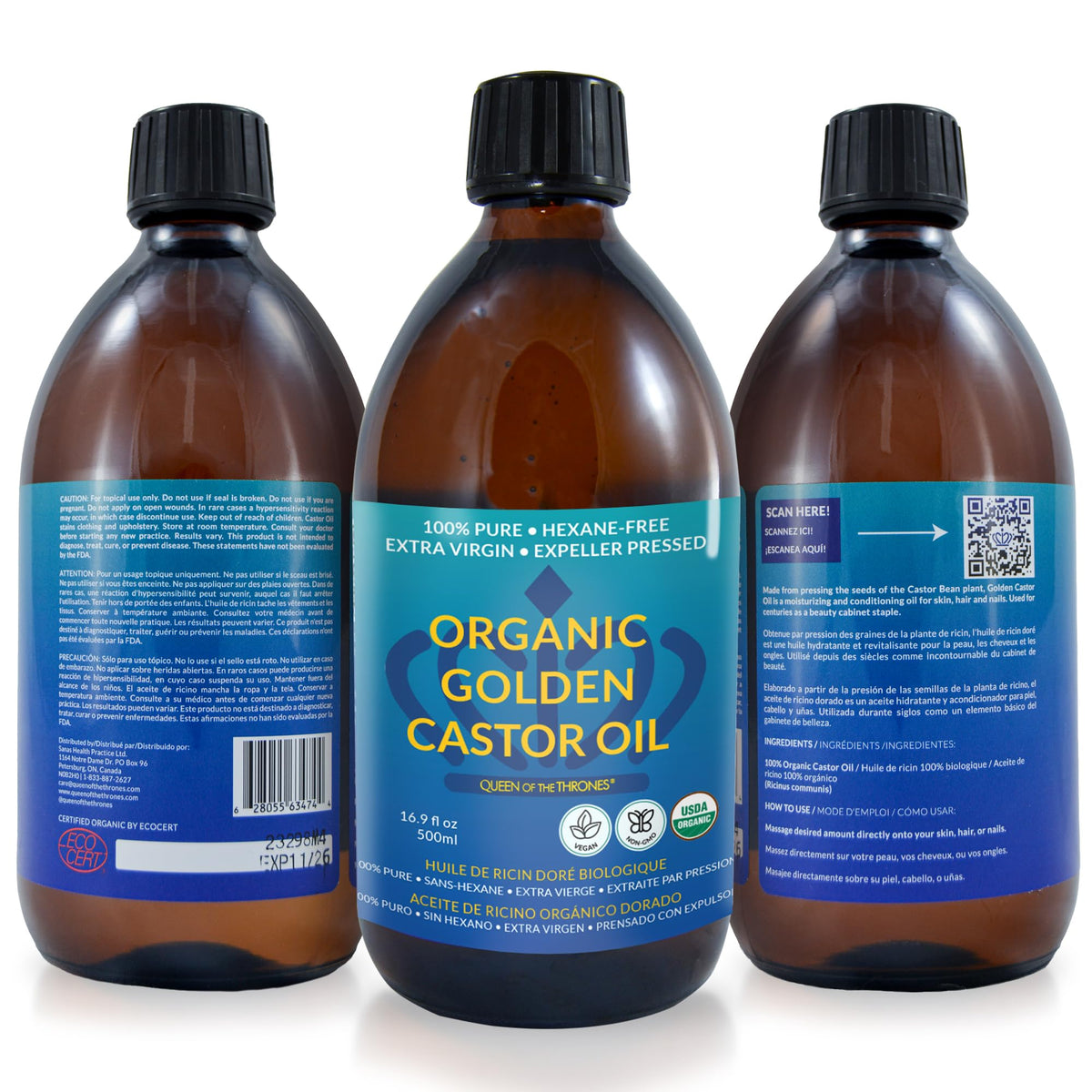 QUEEN OF THE THRONES Organic Golden Castor Oil 16 9 oz 500 - QUEEN OF THE THRONES Official Imagery - 8