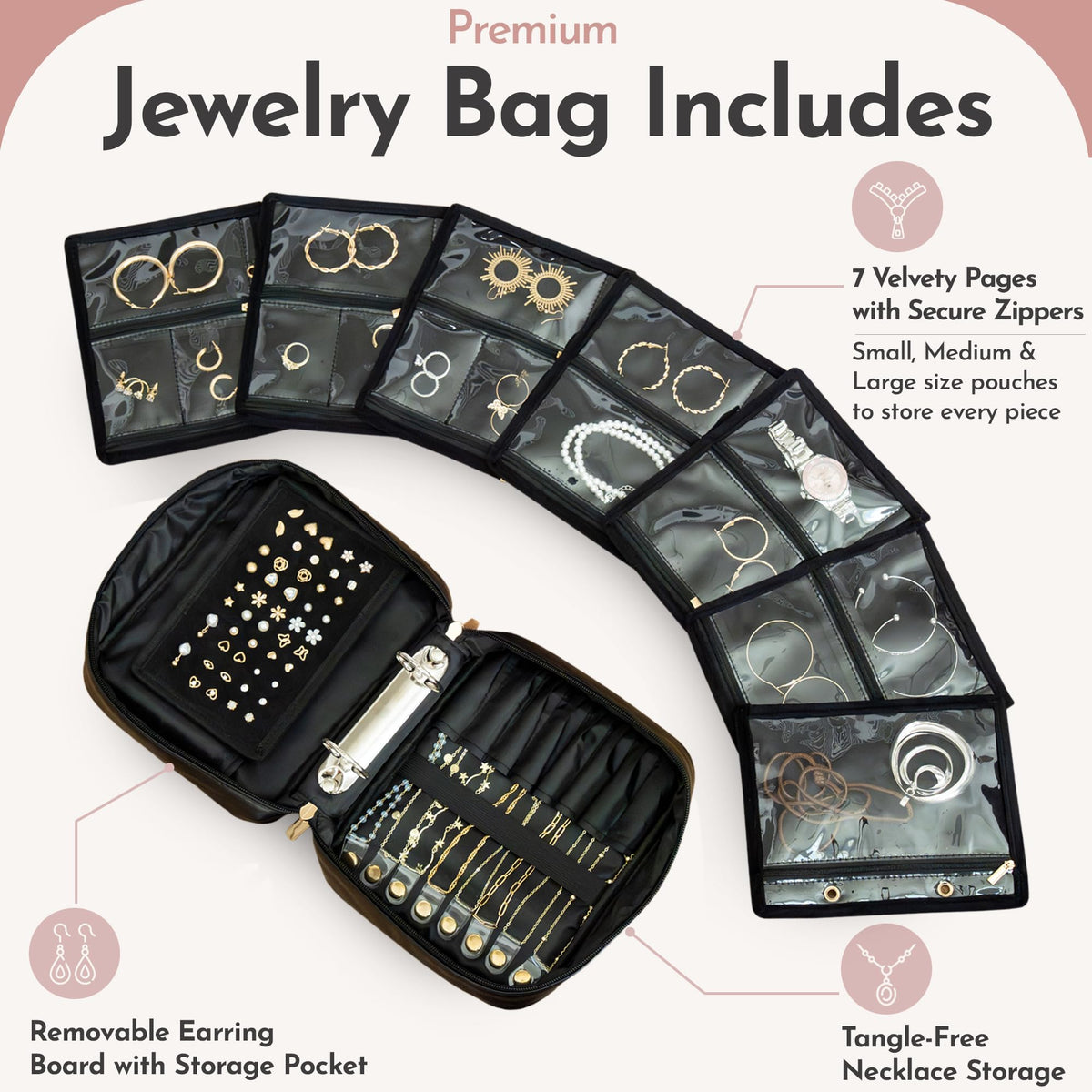Travel Jewelry Organizer Case - Placekeeper co. Official Imagery - 4