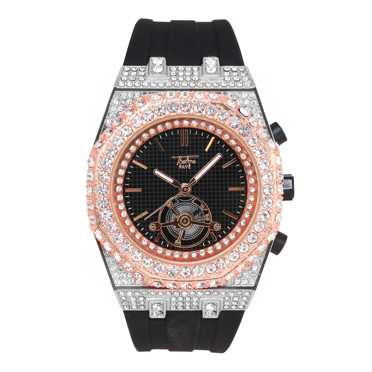 ICE STAR Men s 43mm Luxury Iced Diamond Octagon Watch - ICE STAR Official Imagery - 5