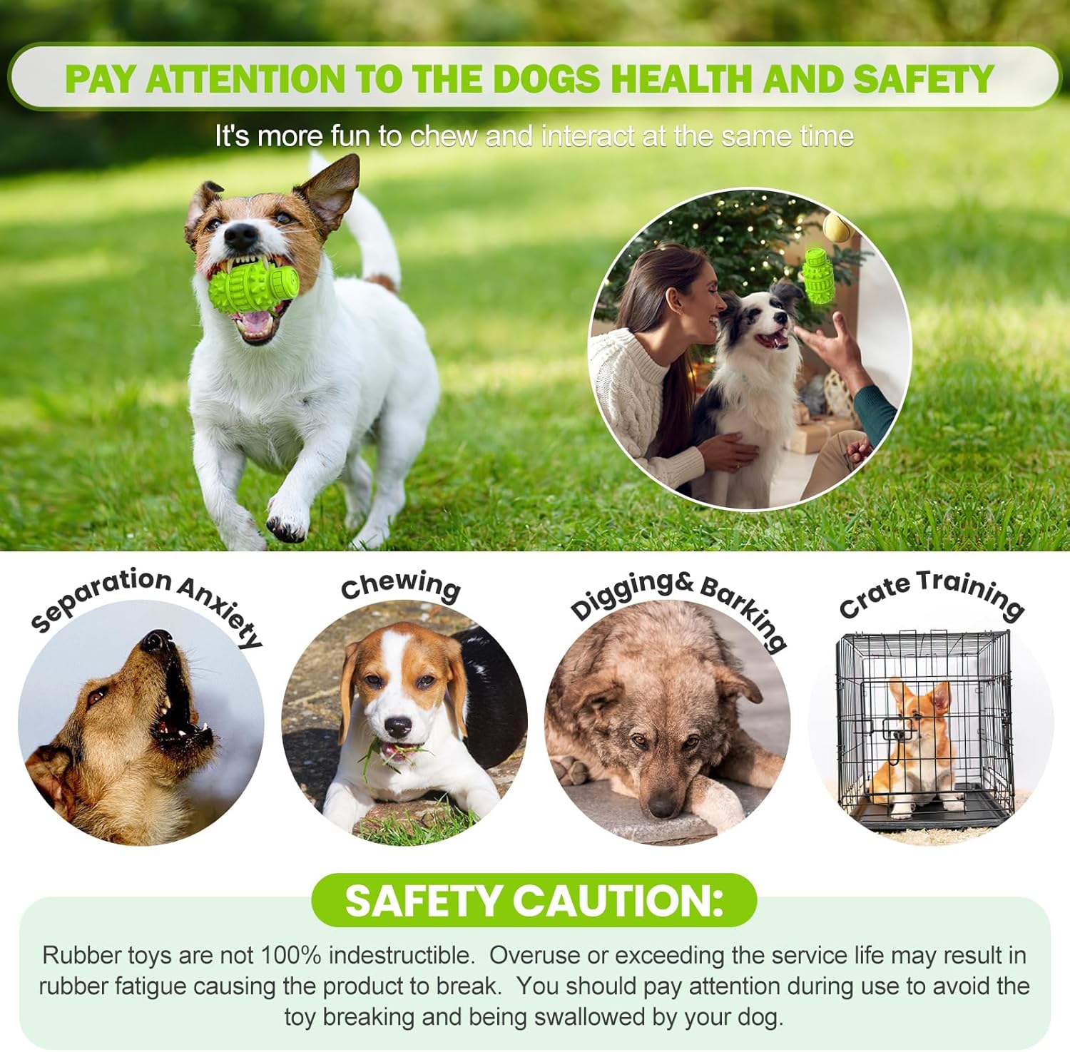 PIFFZEDO dog toy for aggressive chewers, interactive natural rubber chew and squeaky toy for dogs.