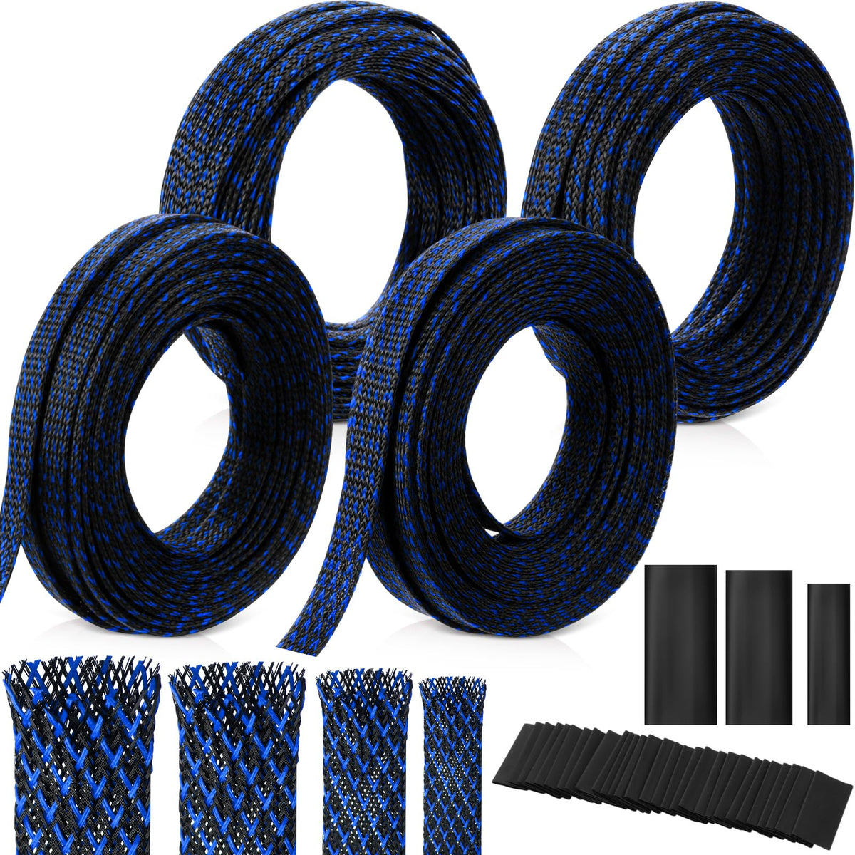 Tatuo 151 ft Braided Cable Sleeve Expandable Wire Sheathing - Tatuo Official Imagery - 1