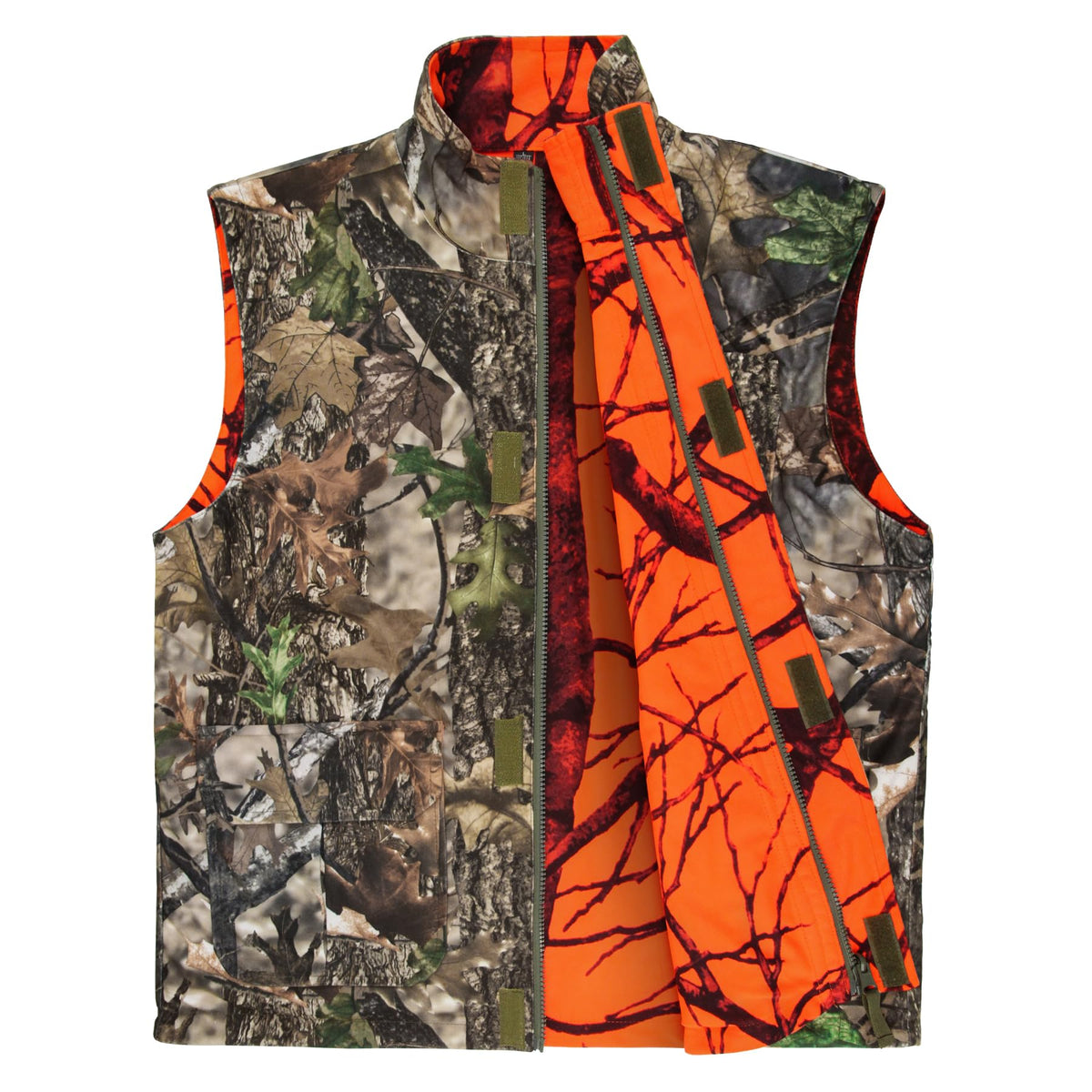 Reversible Camo Orange Hunting Vest Big Game Vest Jacket M - GUGULUZA Official Imagery - 2