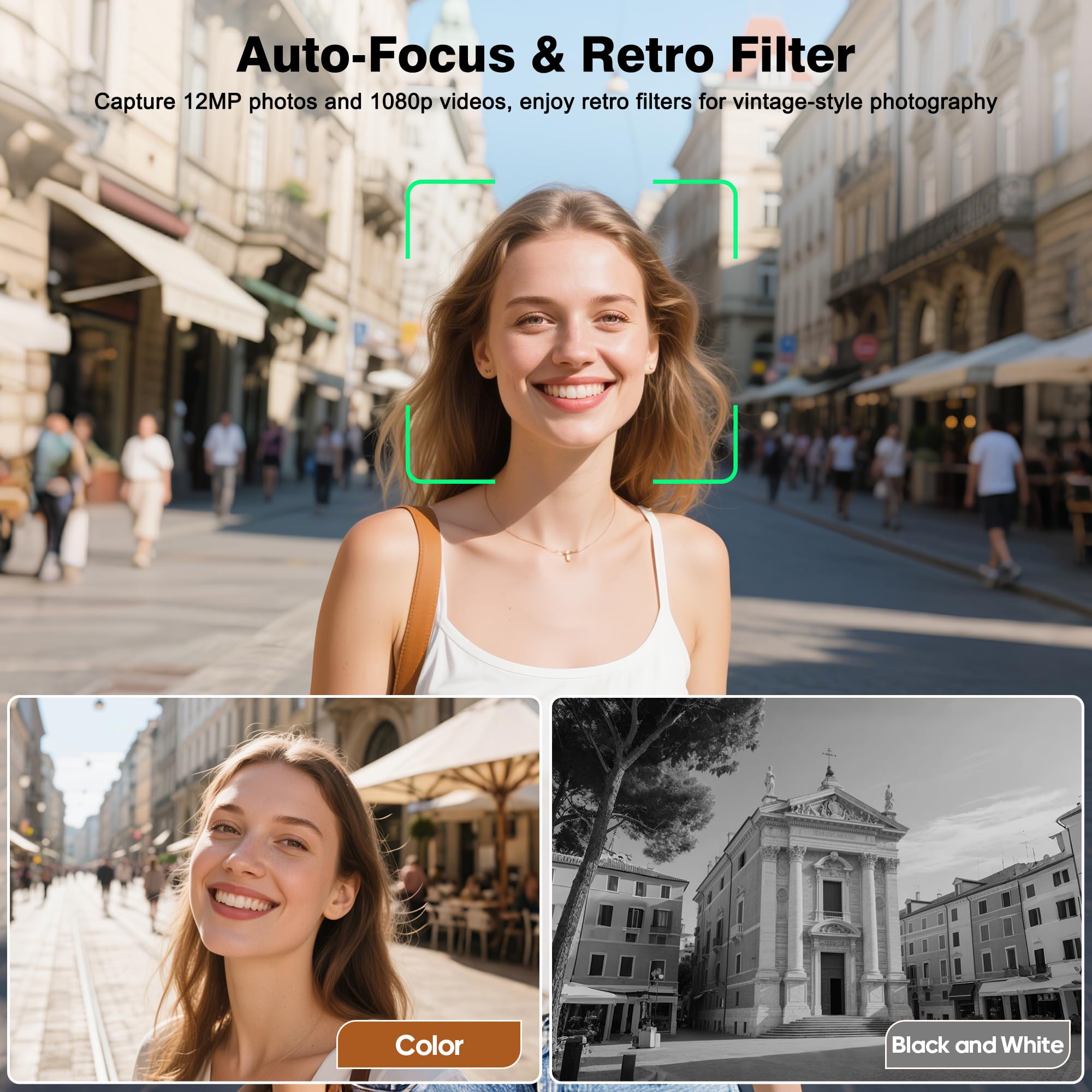 JOYTRIP CHUZHAO Vintage Mini Digital Camera, Portable TLR Style R - JOYTRIP Official Product View 4