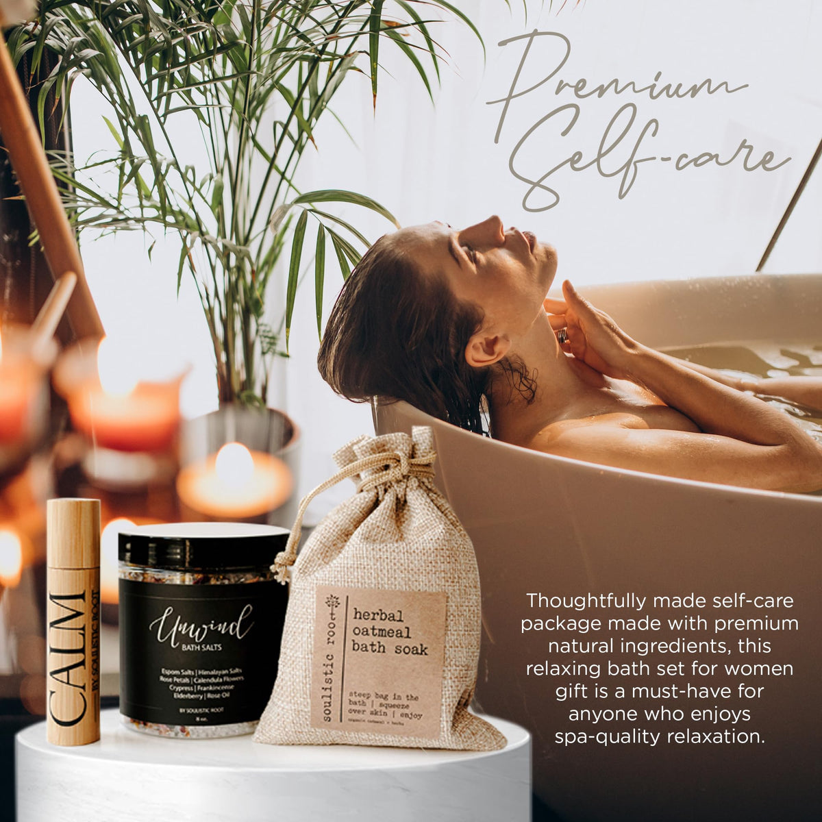 Relaxing Bath Gift Set for Women Ready to Gift Spa Gift Set - soulistic root Official Imagery - 8