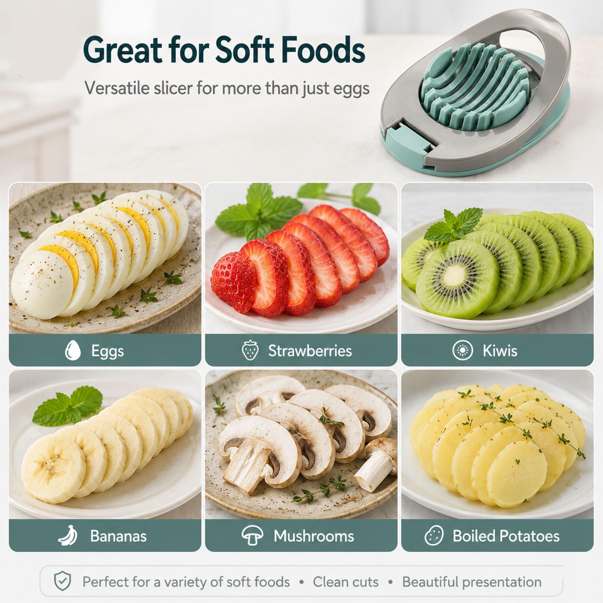 Ortarco Egg Slicer for Hard Boiled Eggs with Stainless Steel Wire by Ortarco - Angle View 5