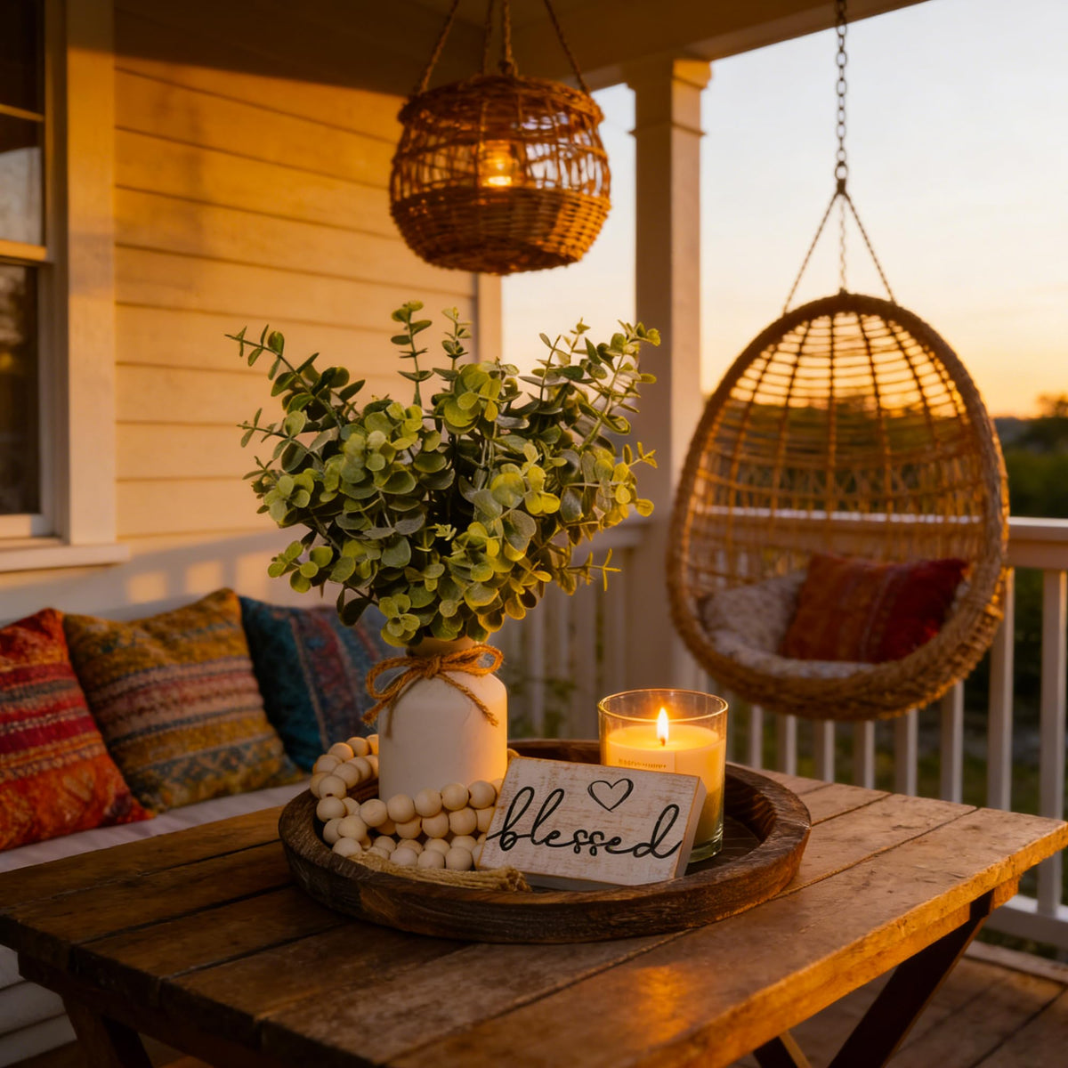 Rustic Modern Farmhouse Decor Set of 6 for Your Living Room - ZENLIV Official Imagery - 8