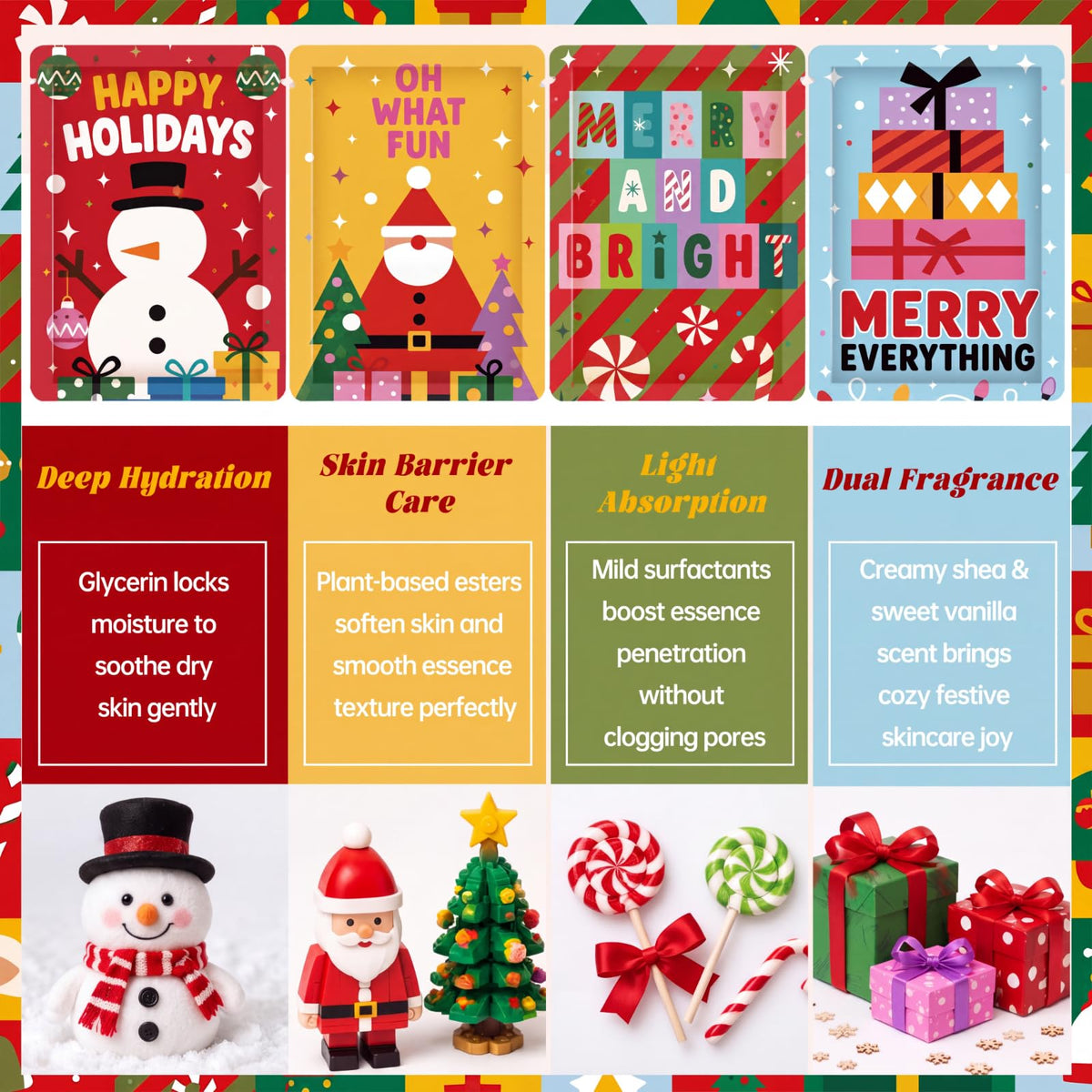Batiyeer 16 Pcs Christmas Face Masks for Women Stocking - Batiyeer Official Imagery - 8