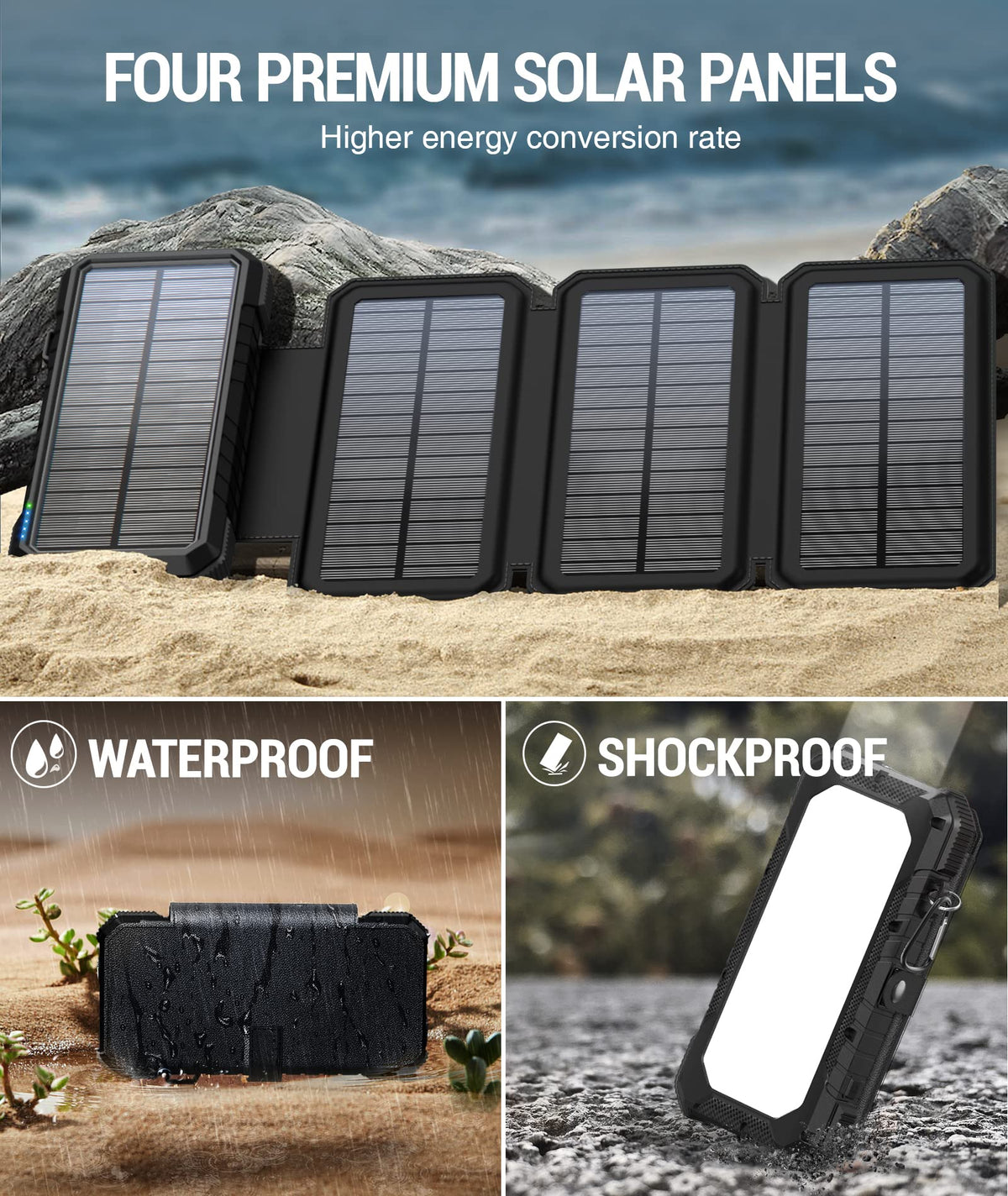 BLAVOR Solar Power Bank with 4 Foldable Panels 20000mAh - BLAVOR Official Imagery - 7