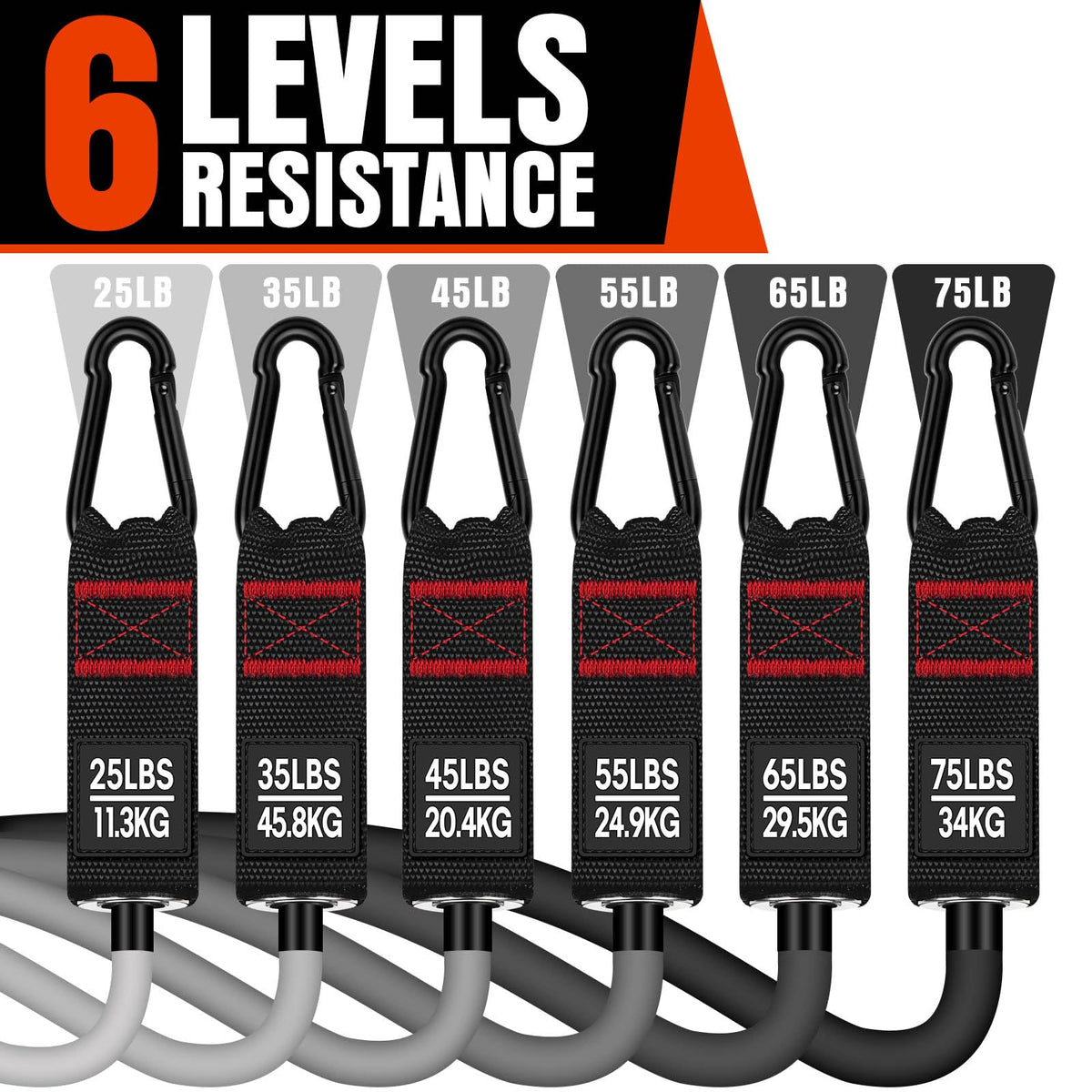 Heavy Resistance Bands for Working Out 300LBS Exercise Bands - COOBONS FITNESS Official Imagery - 3