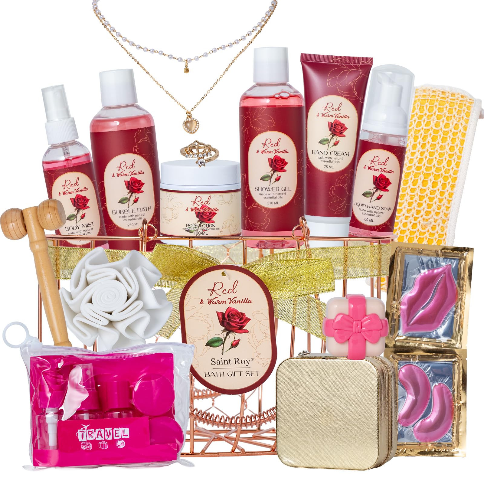 Spa Bath &amp; Body Gifts for Women, Jasmine Peony Spa Gift - Saint Roy