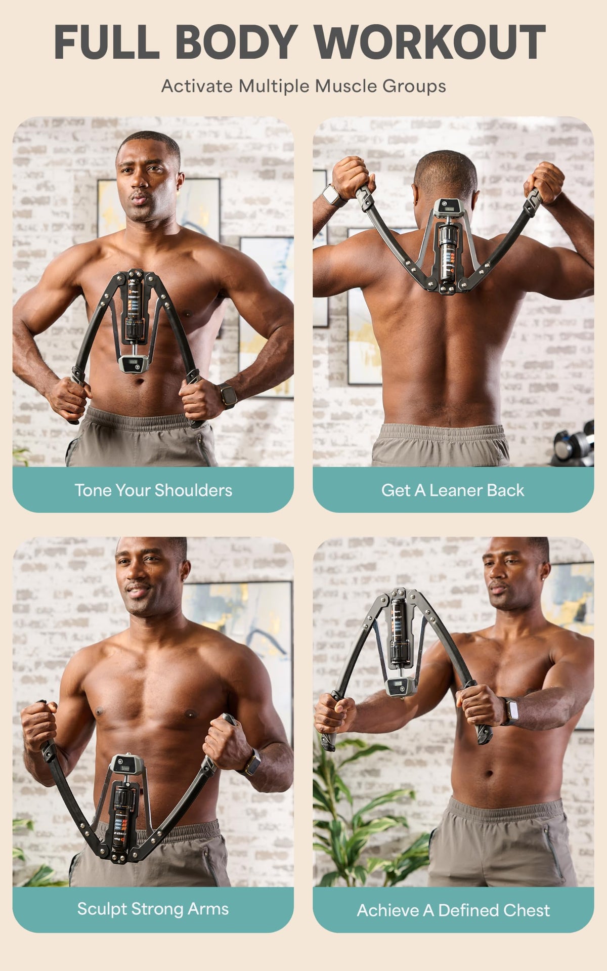 Lifepro ShredForce Twister Arm Trainer Chest Workout - Premium Selection Official Imagery - 4