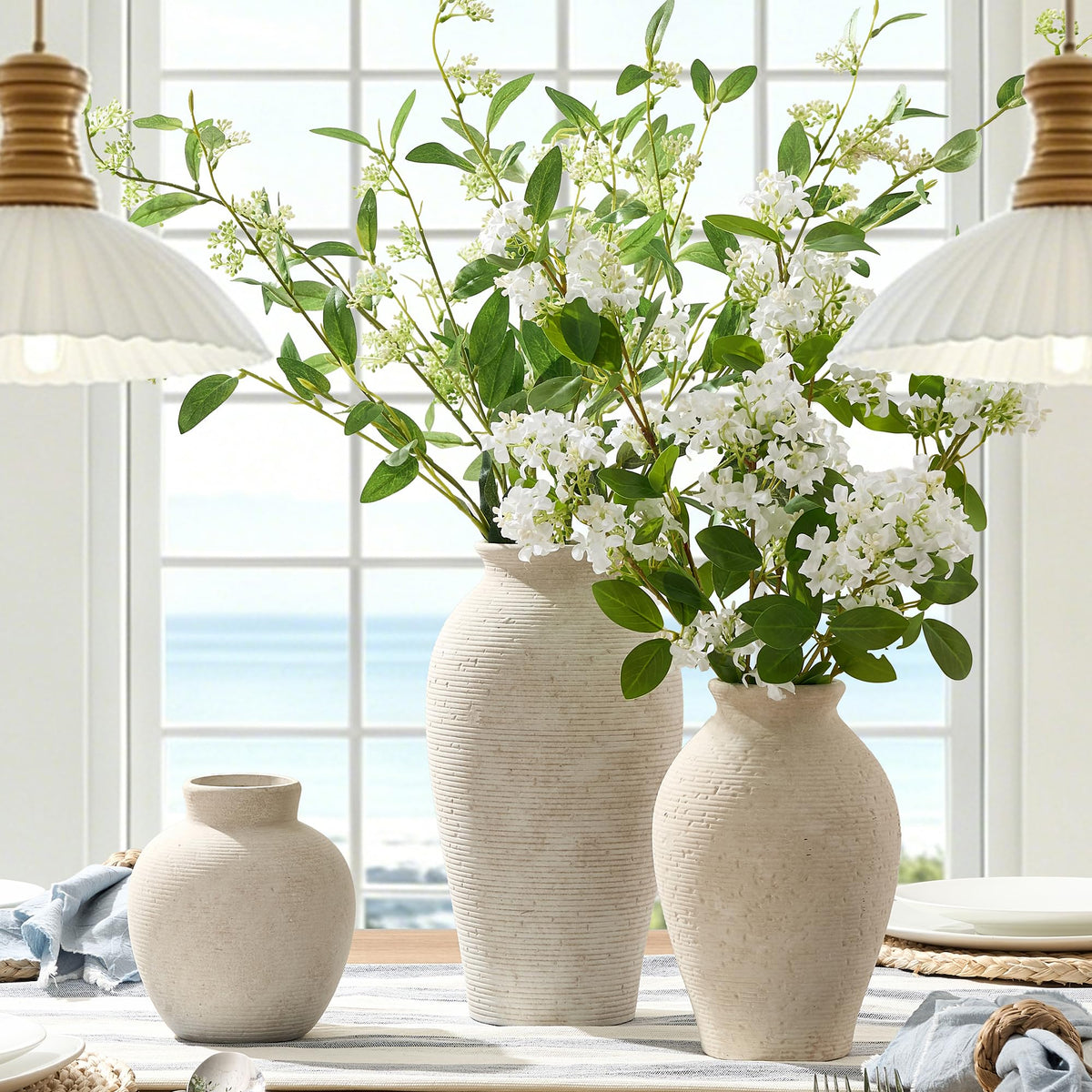 Ceramic Flower Vase Home Decor - Vanselia Official Imagery - 5