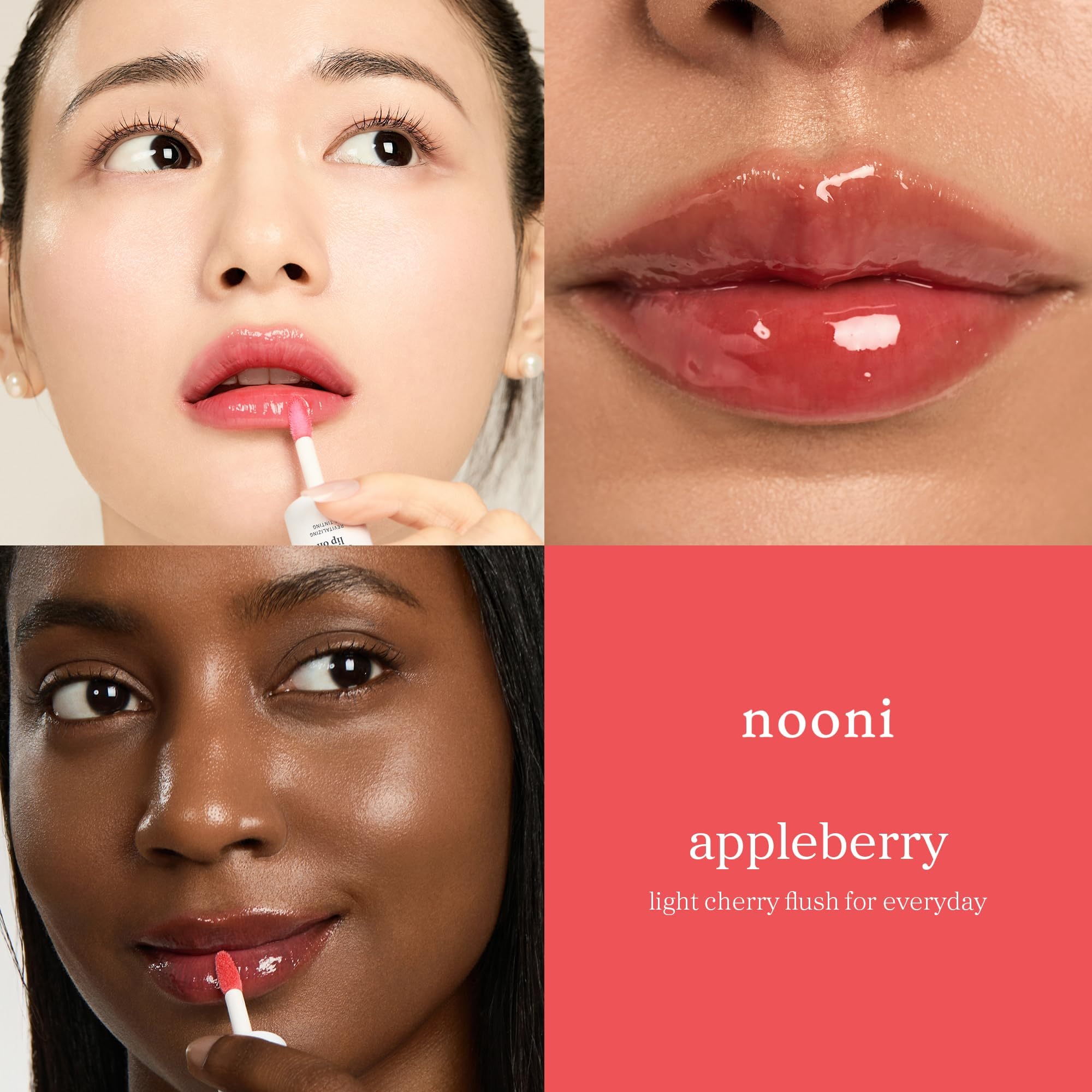 NOONI Korean Lip Oil - Appleberry Plumping & Hydrating Tinted - NOONI Official Product View 5